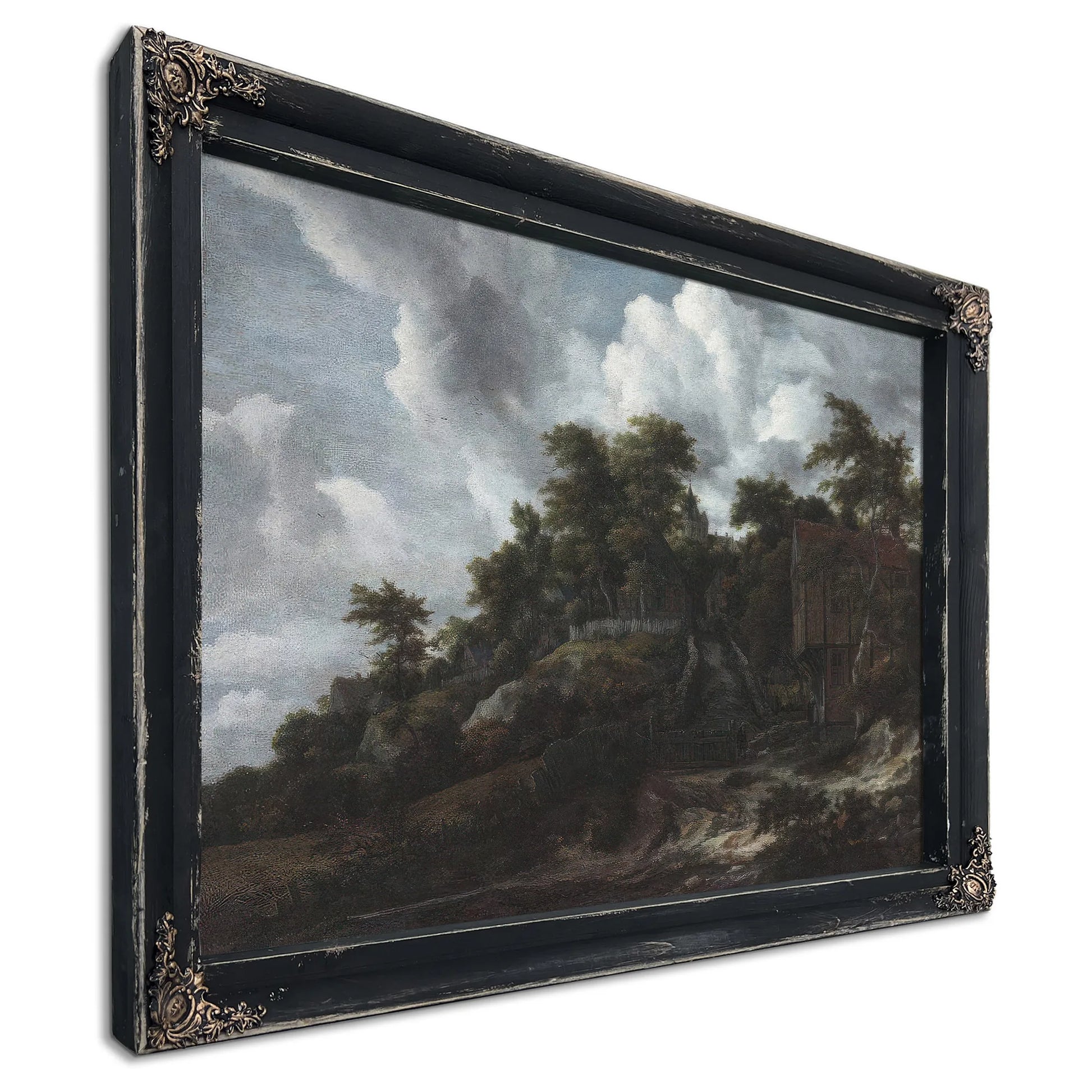 Wooded Hillside With A View Of Bentheim Castle By Jacob Van Ruisdael Fine Art Print
