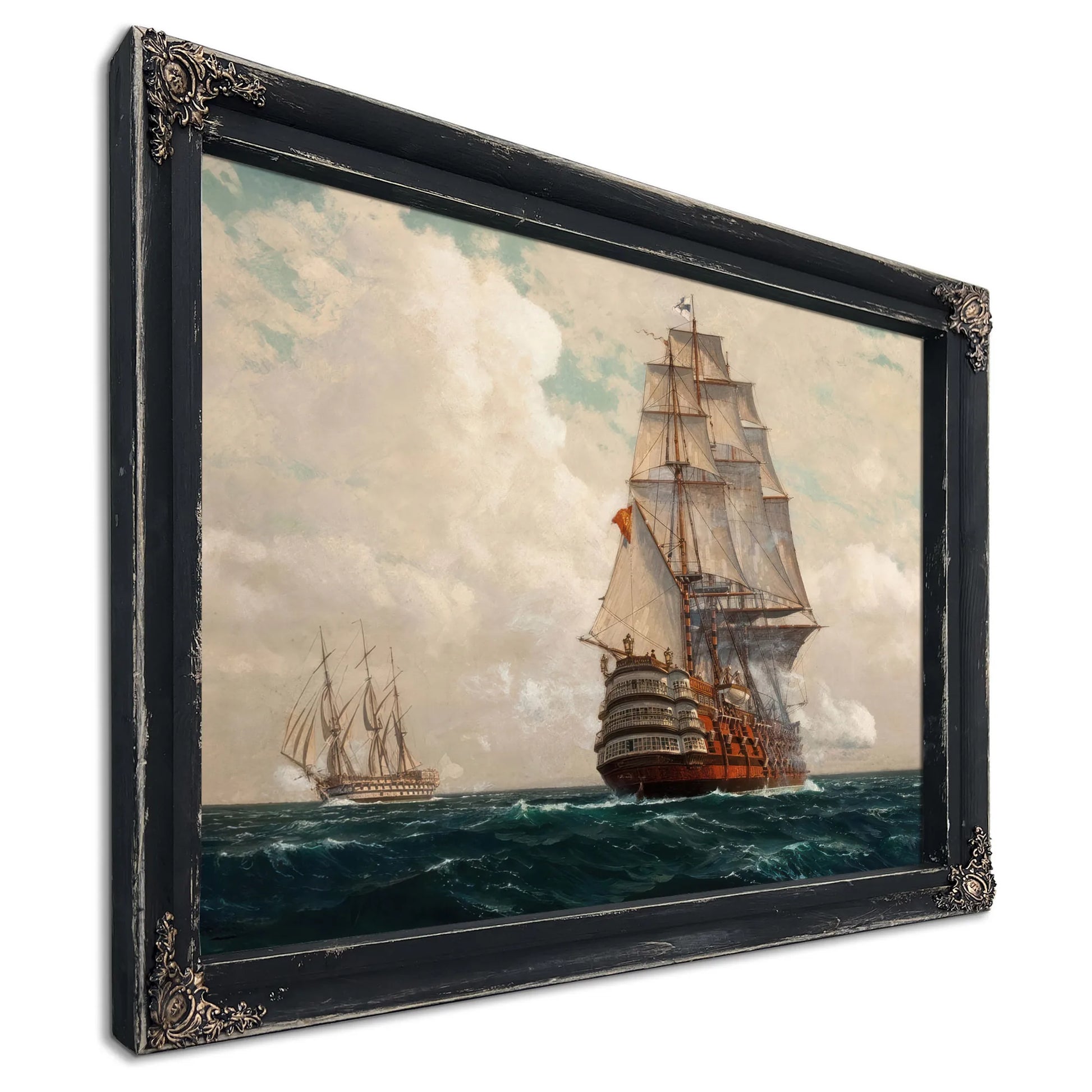 Ship At Sea By Michael Zeno Diemer Fine Art Print