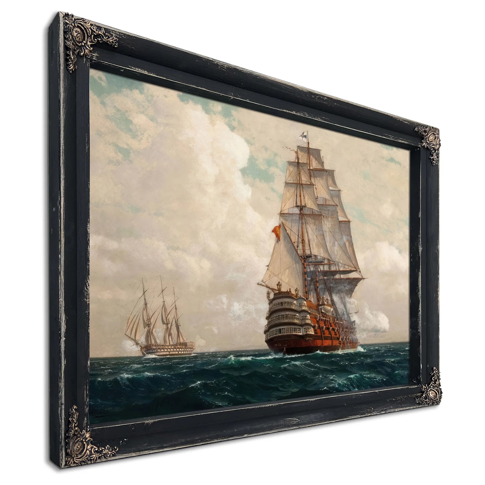 Ship At Sea By Michael Zeno Diemer Fine Art Print