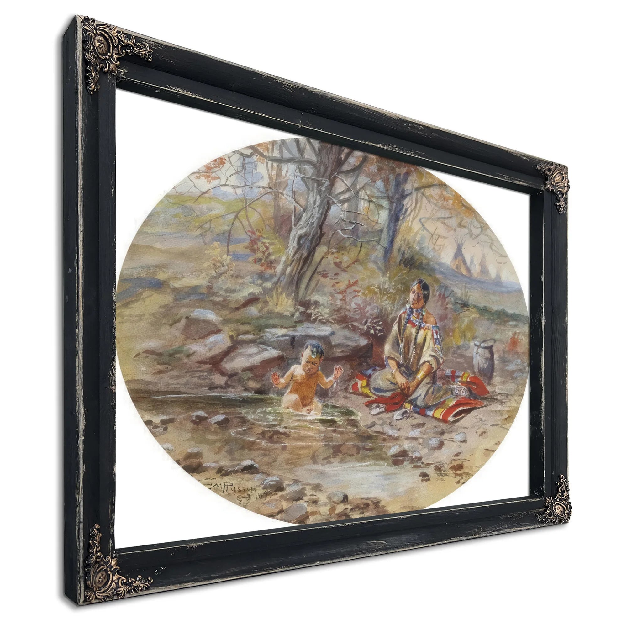The Bath By Charles Marion Russell Fine Art Print