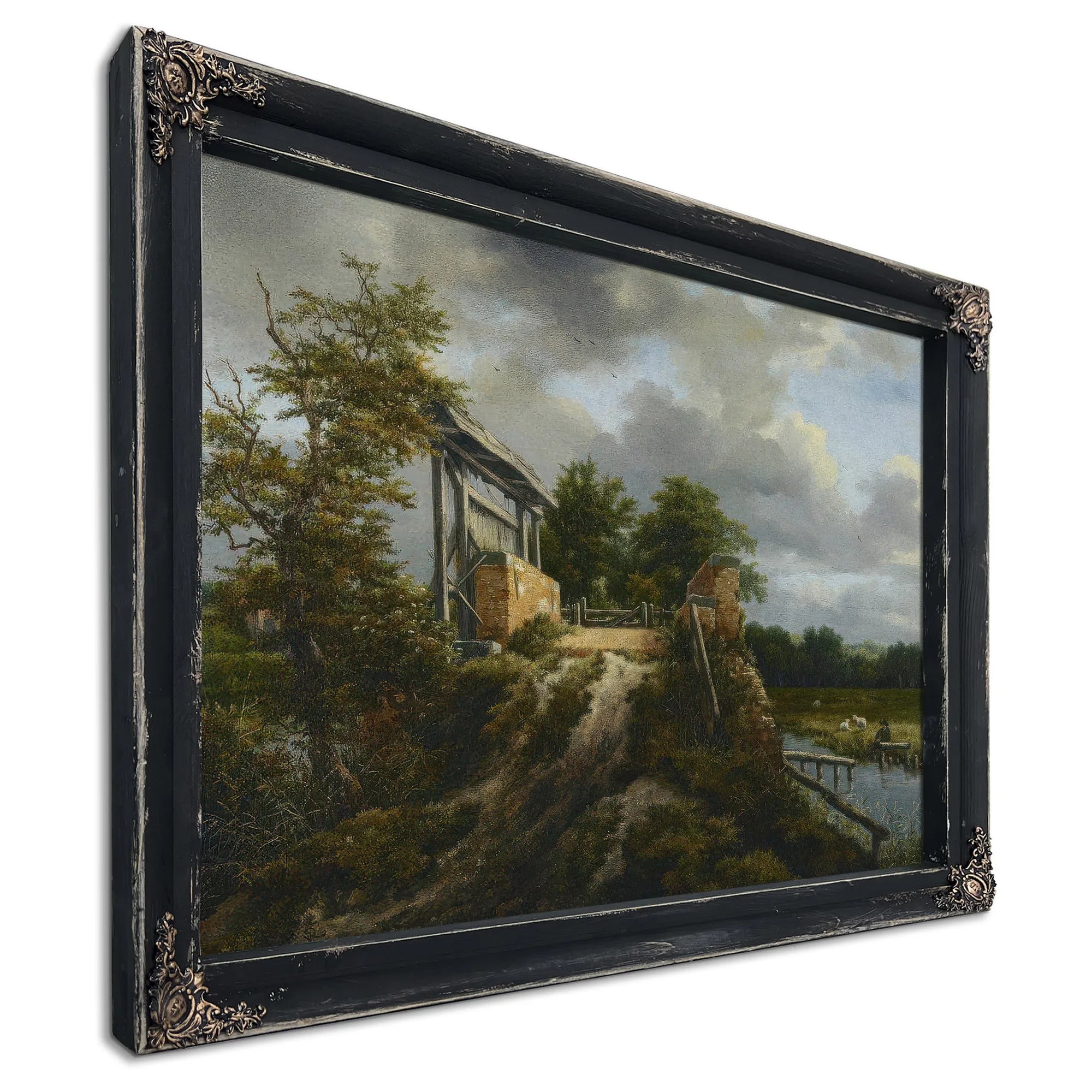 Bridge With A Sluice By Jacob Van Ruisdael Fine Art Print