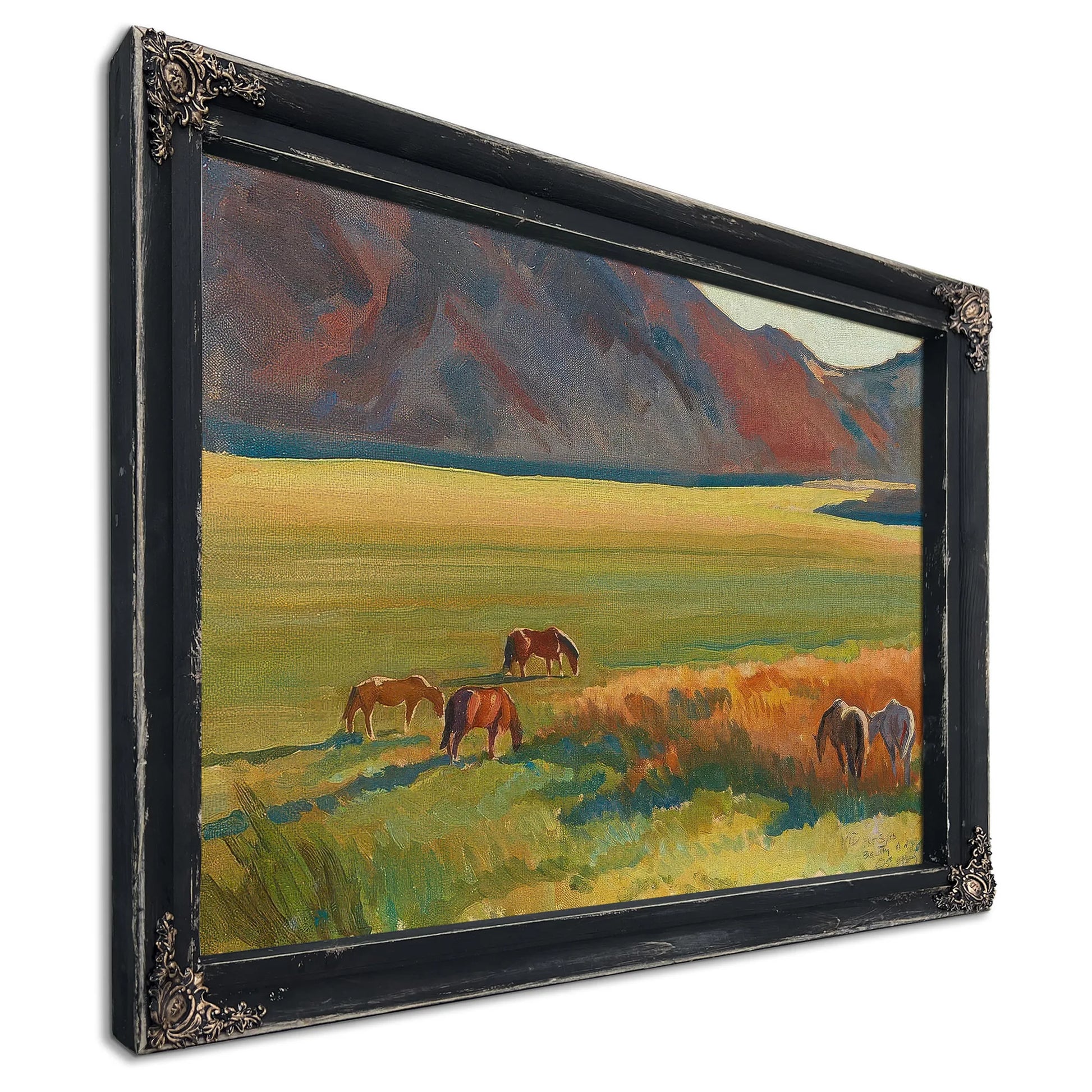 Meadow And Horses By Maynard Dixon Fine Art Print