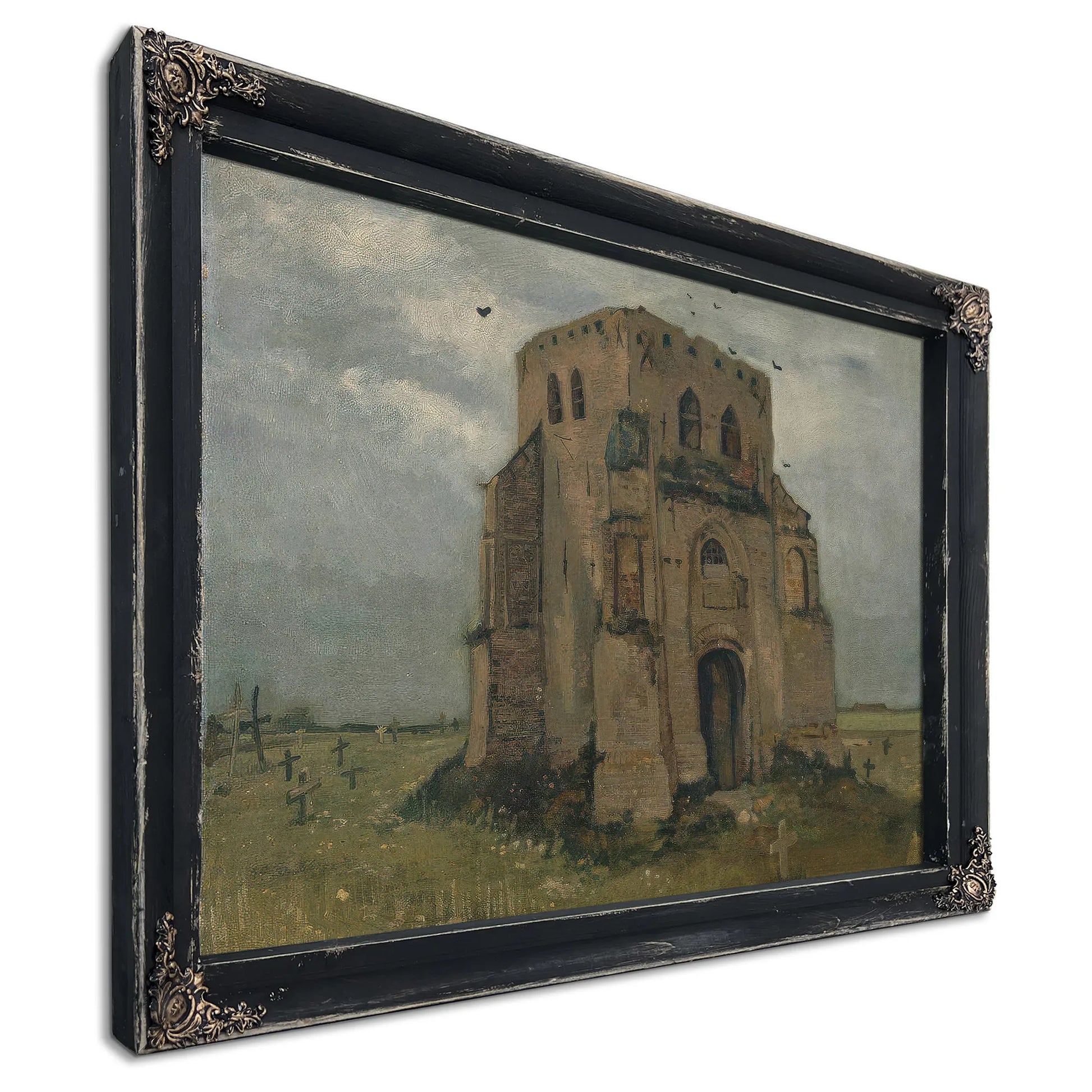 The Old Church Tower At Nuenen ('The Peasants' Churchyard') By Vincent Van Gogh Fine Art Print