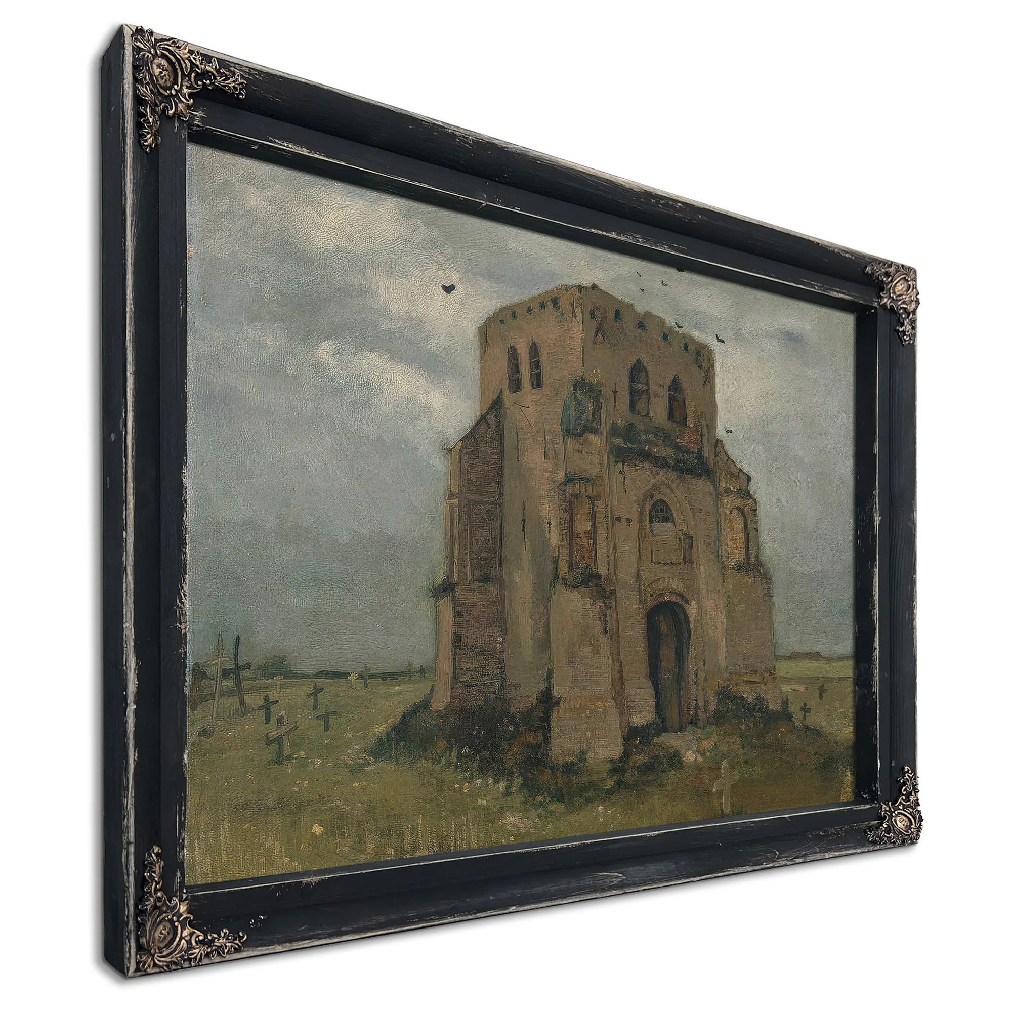 The Old Church Tower At Nuenen ('The Peasants' Churchyard') By Vincent Van Gogh Fine Art Print