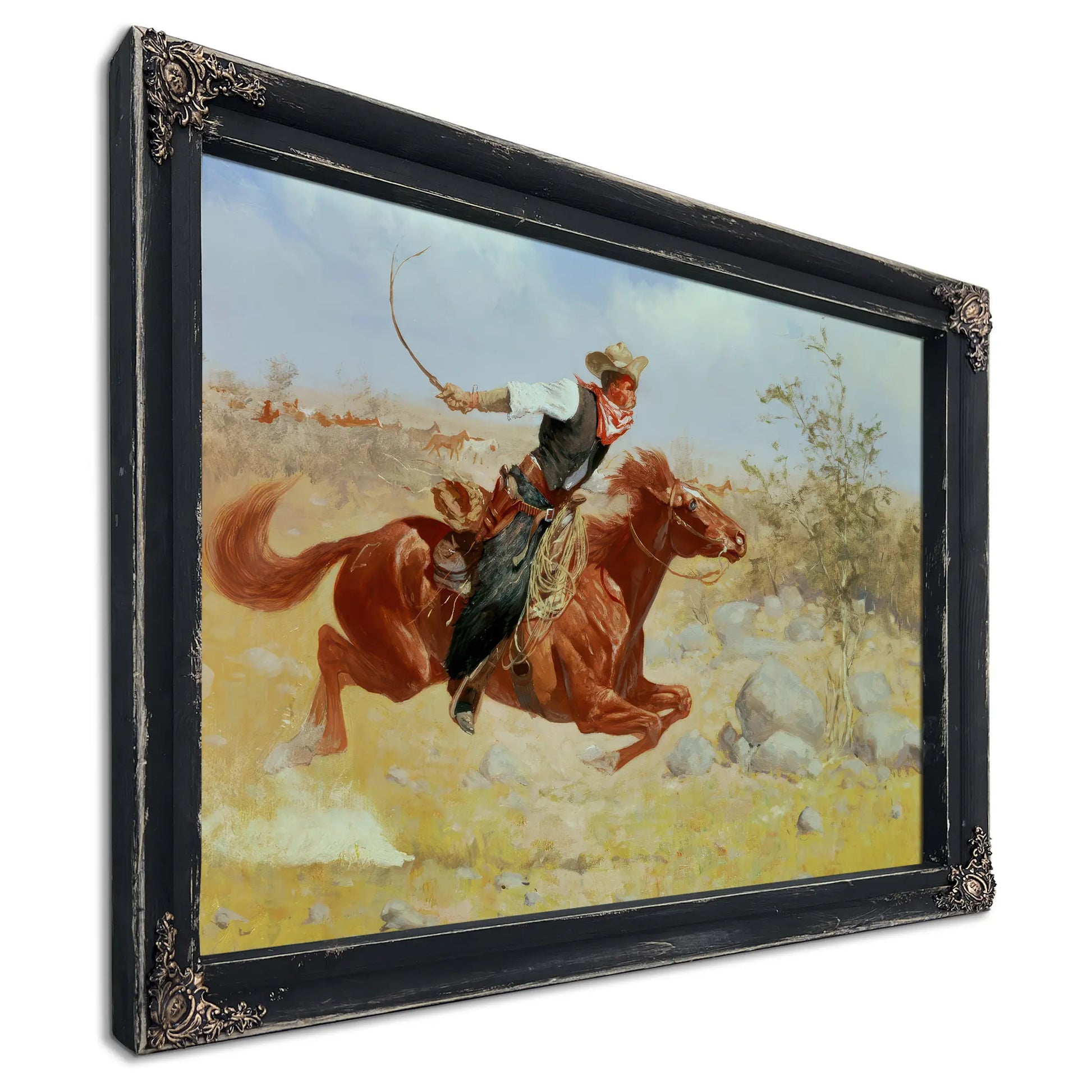 Galloping Horseman C by Frederic Remington