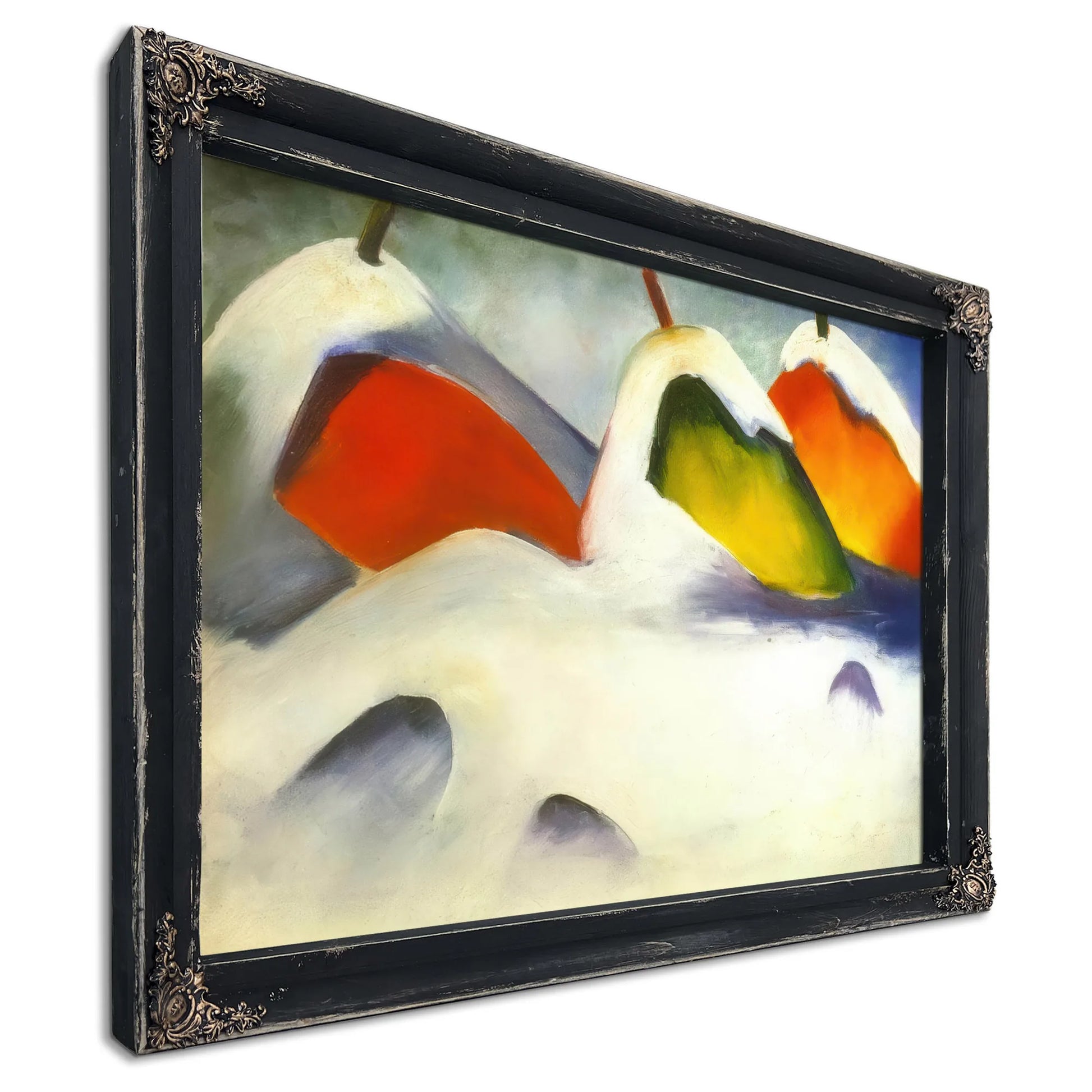 Haystacks In The Snow By Franz Marc Fine Art Print