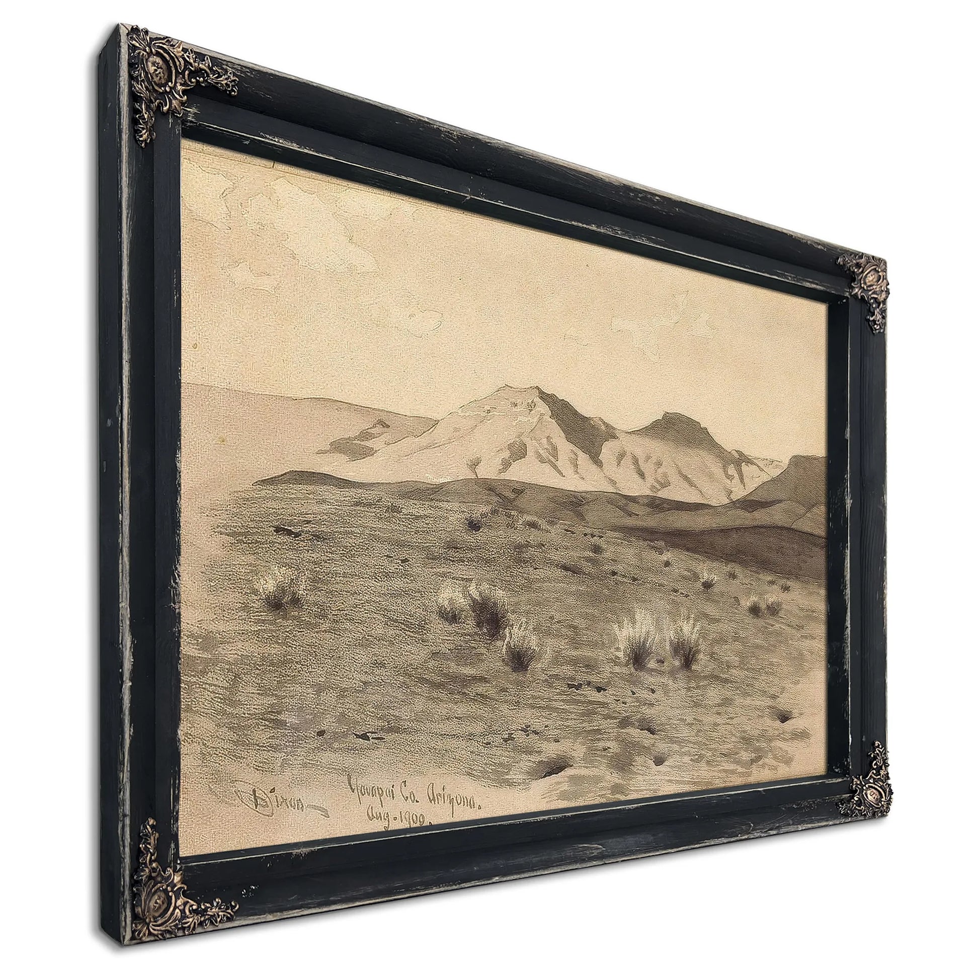 Desert Peaks Yavapai County Arizona 1900 By Maynard Dixon Fine Art Print