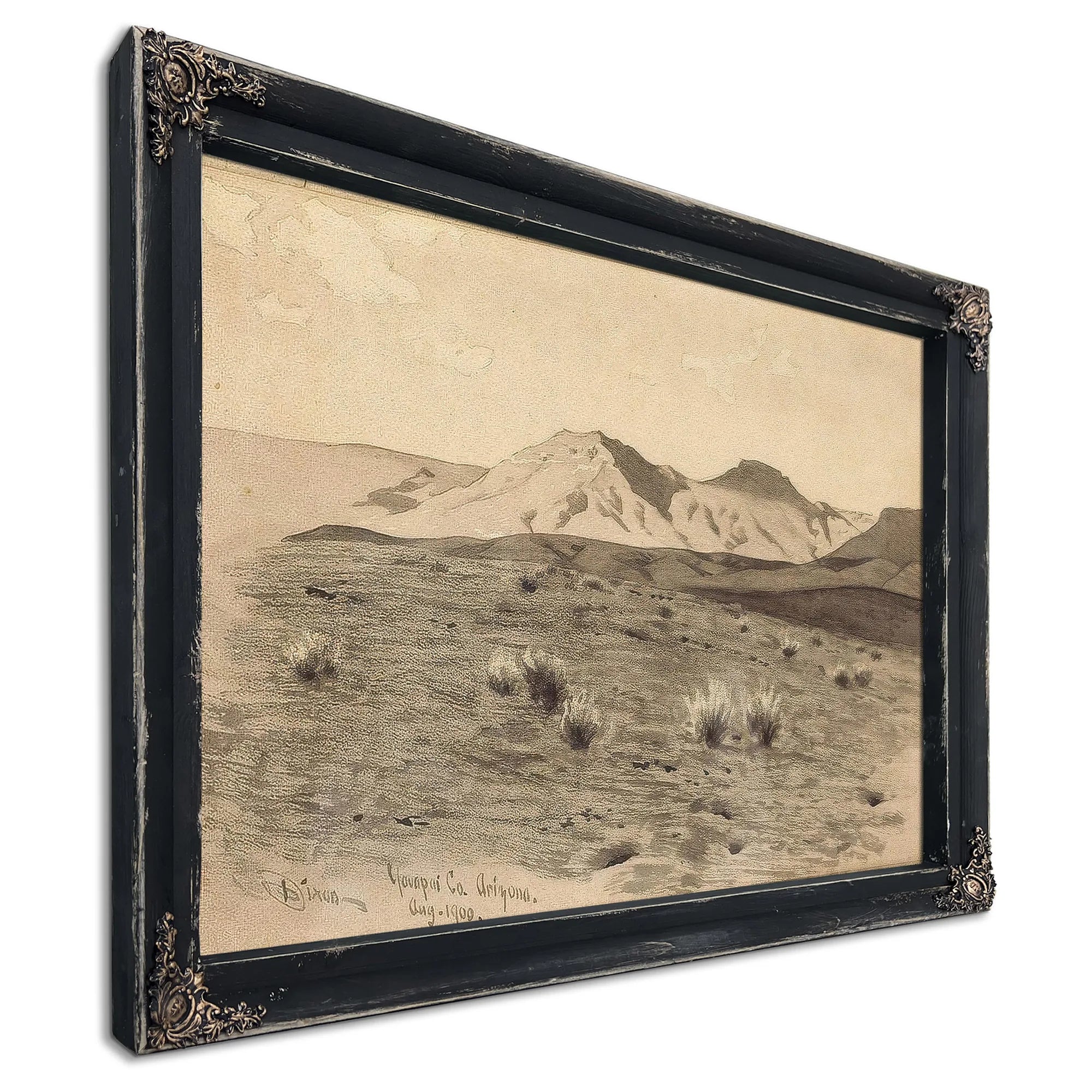 Desert Peaks Yavapai County Arizona 1900 By Maynard Dixon Fine Art Print
