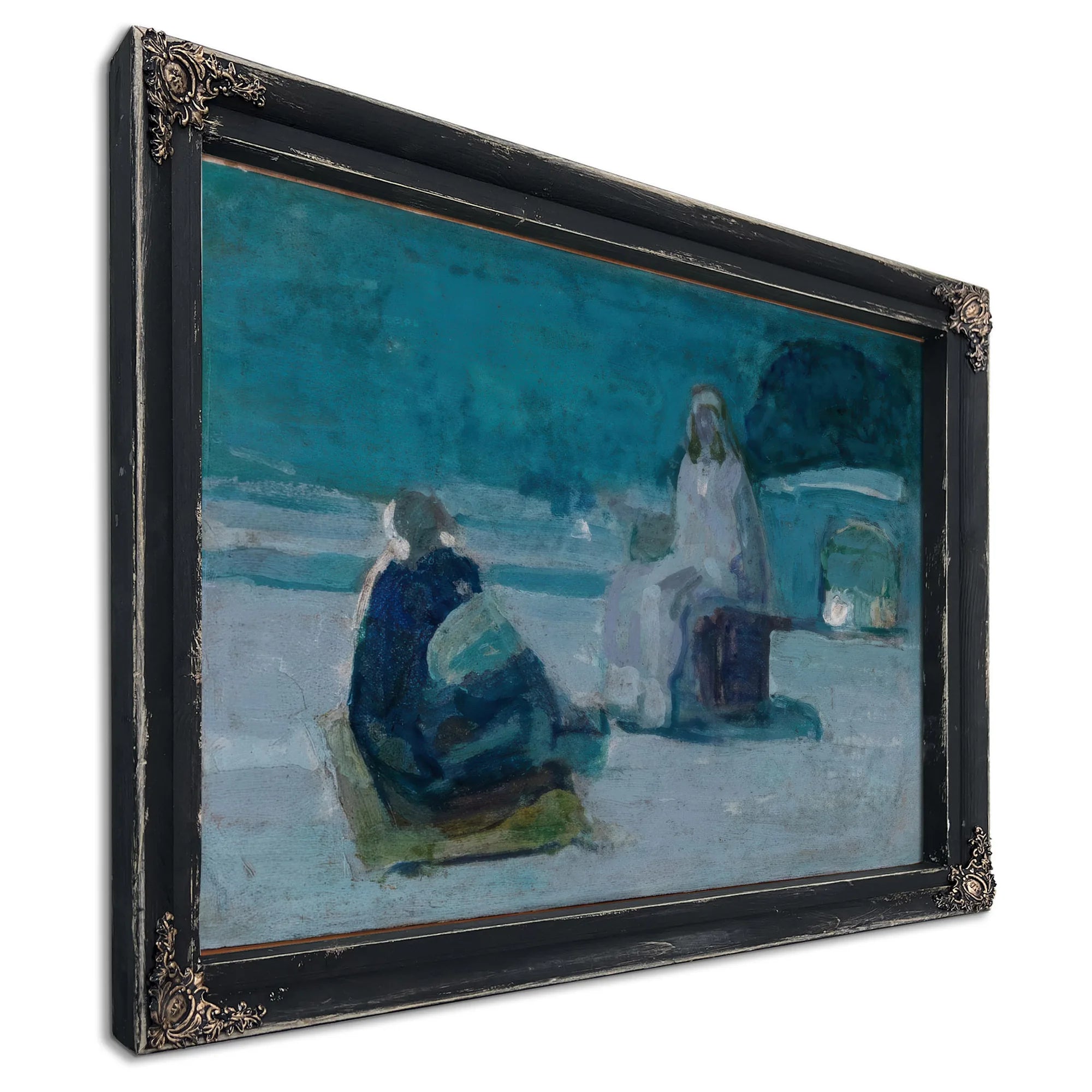 Study For Christ And Nicodemus On A Rooftop By Henry Ossawa Tanner Fine Art Print