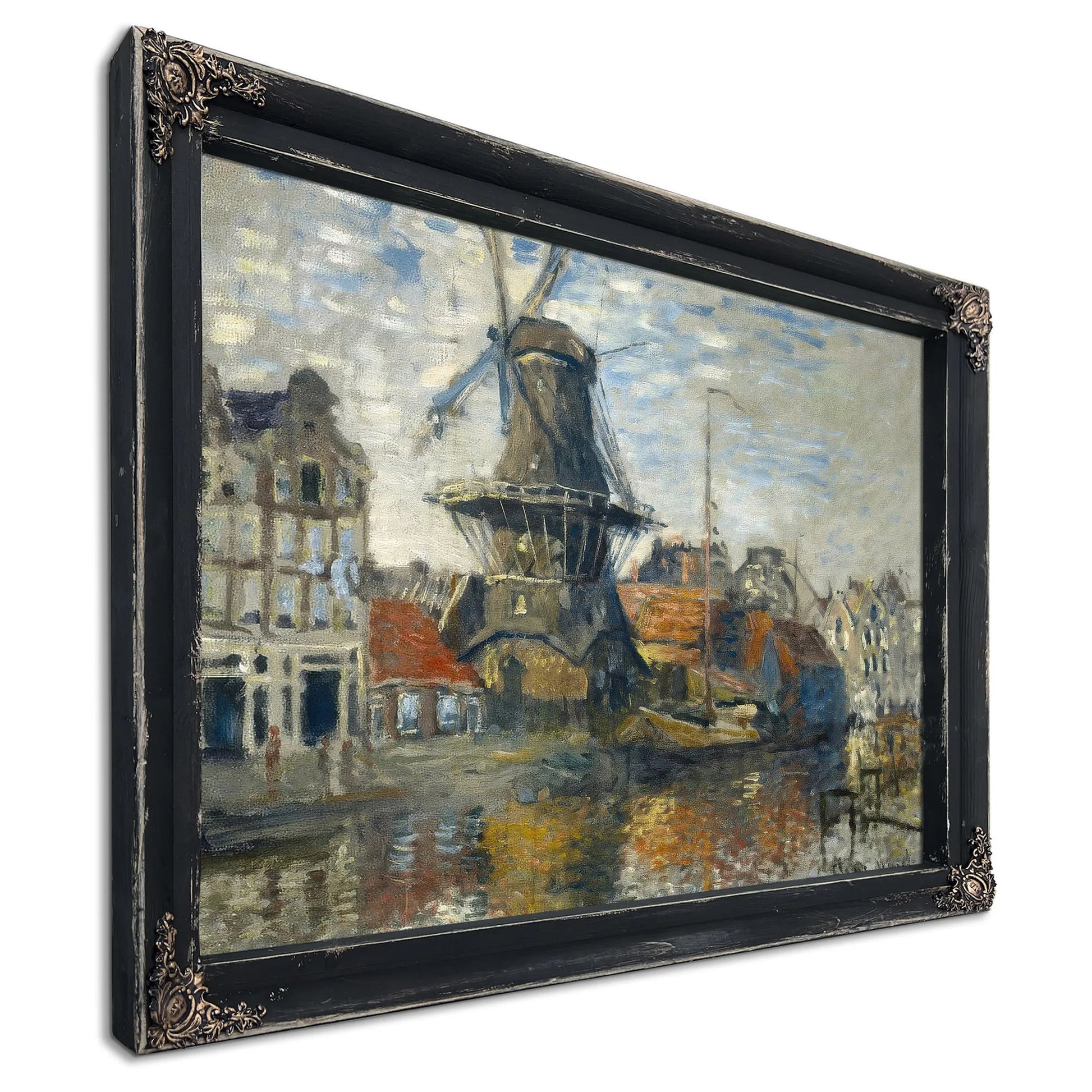 The Windmill On The Onbekende Gracht, Amsterdam By Claude Monet Fine Art Print