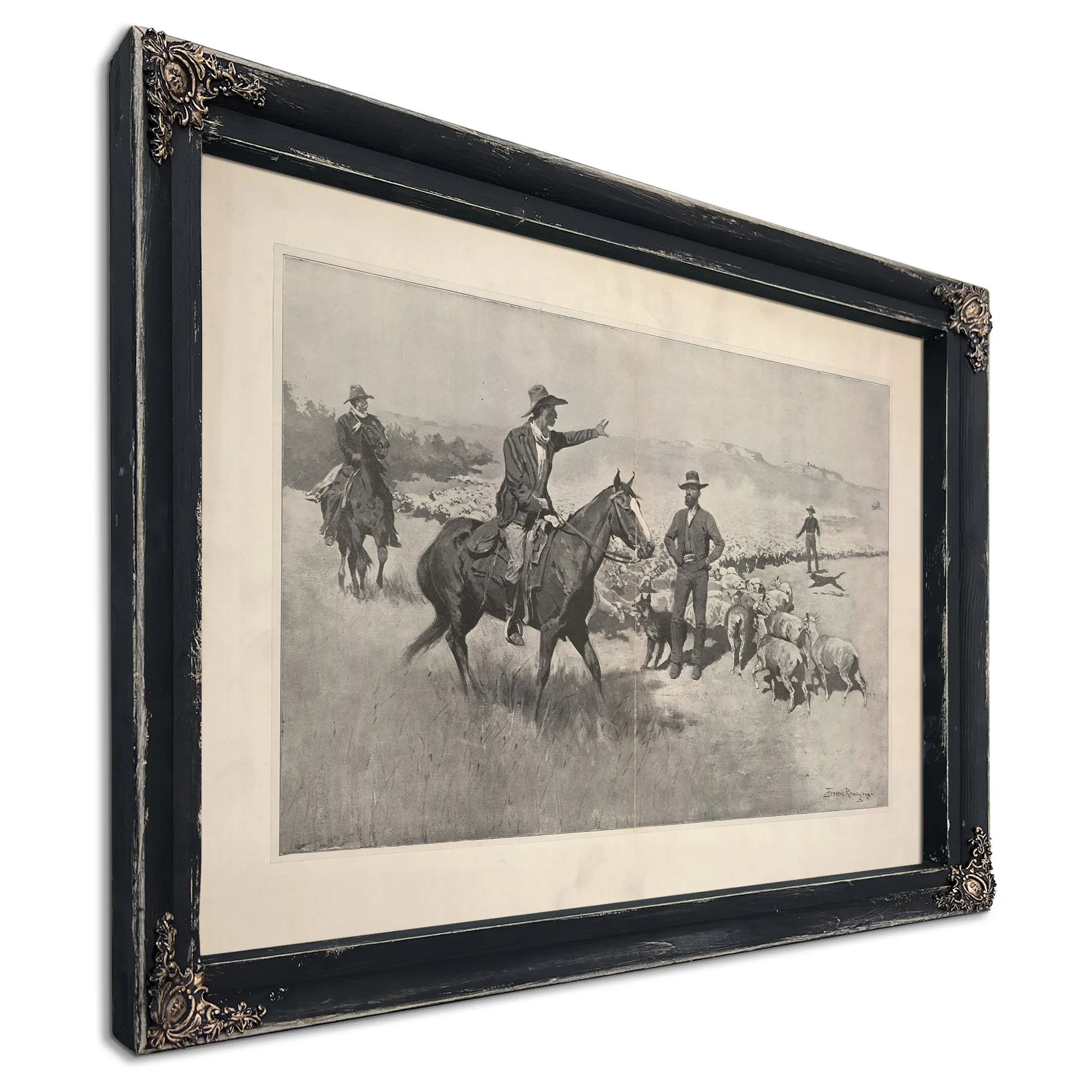 The Drought In The Southwest Cattlemen Warning Sheep Herders Away From Their Water by Frederic Remington
