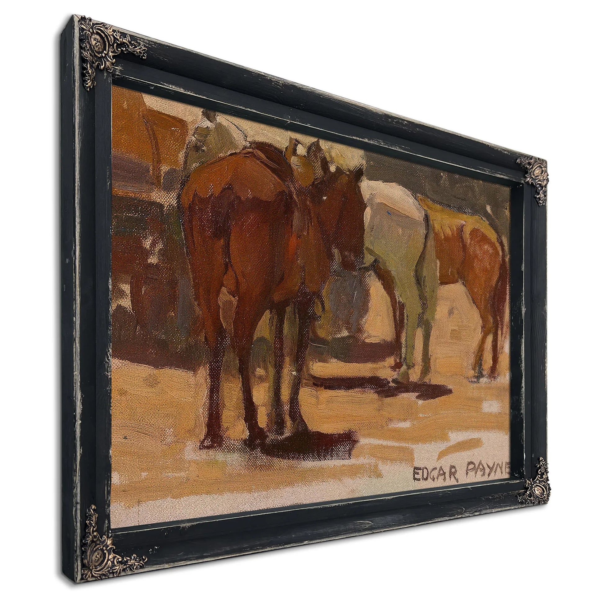 Three Horses By Edgar Payne Fine Art Print