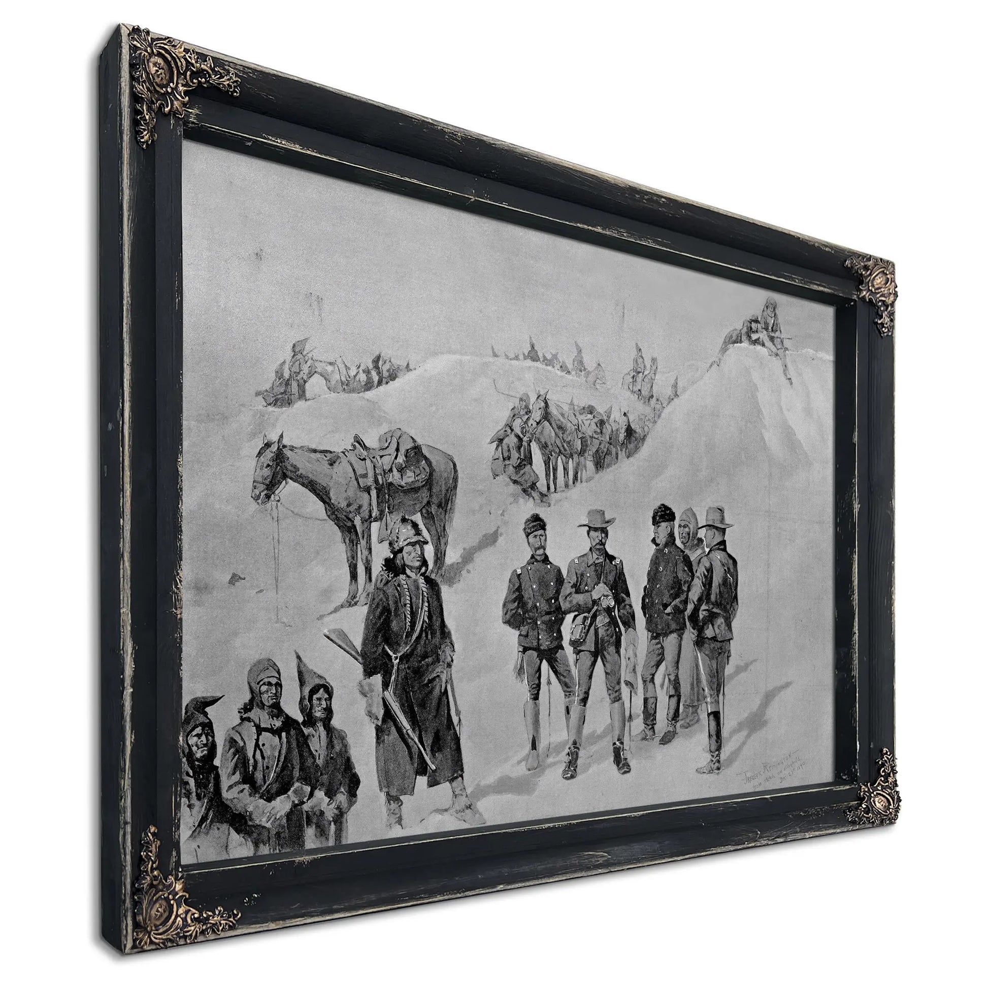 Watching The Dust Of The Hostiles From The Bluffs Of The Stronghold by Frederic Remington