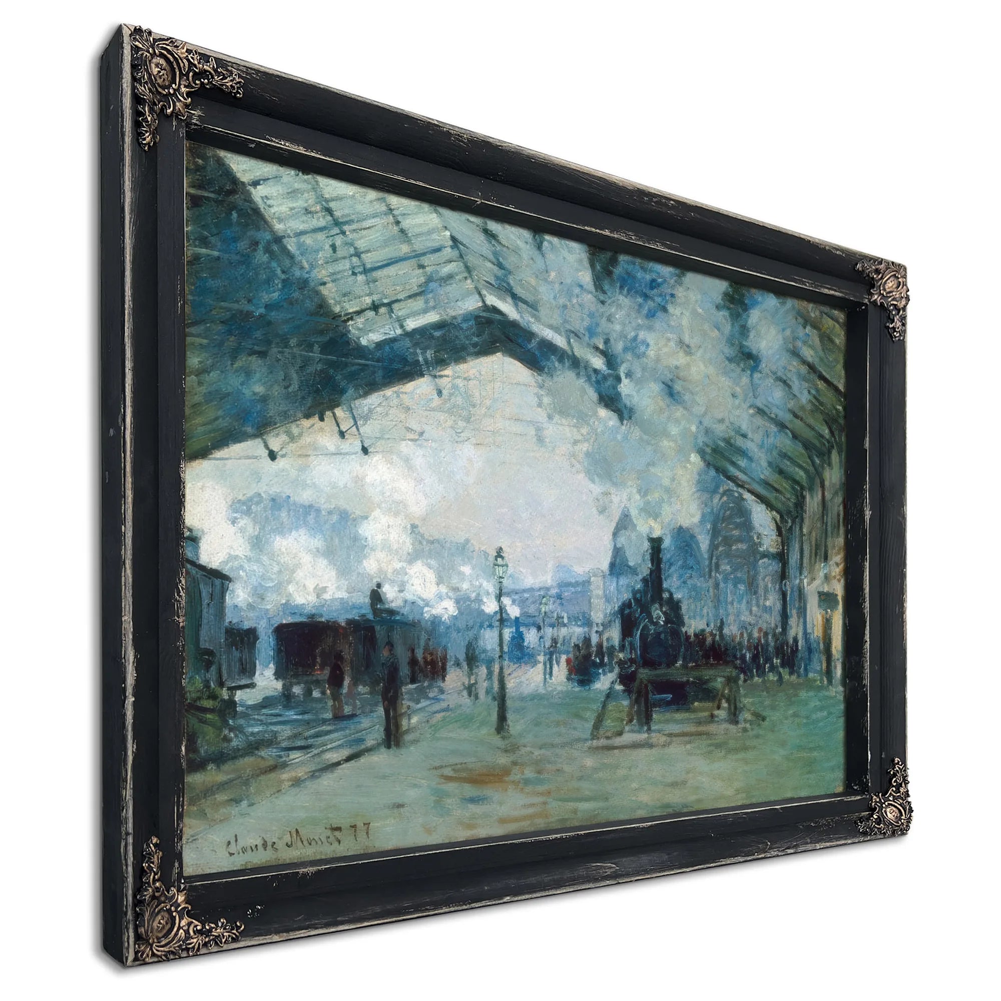 Arrival Of Normandy Train Gare Saint Lazare By Claude Monet Fine Art Print