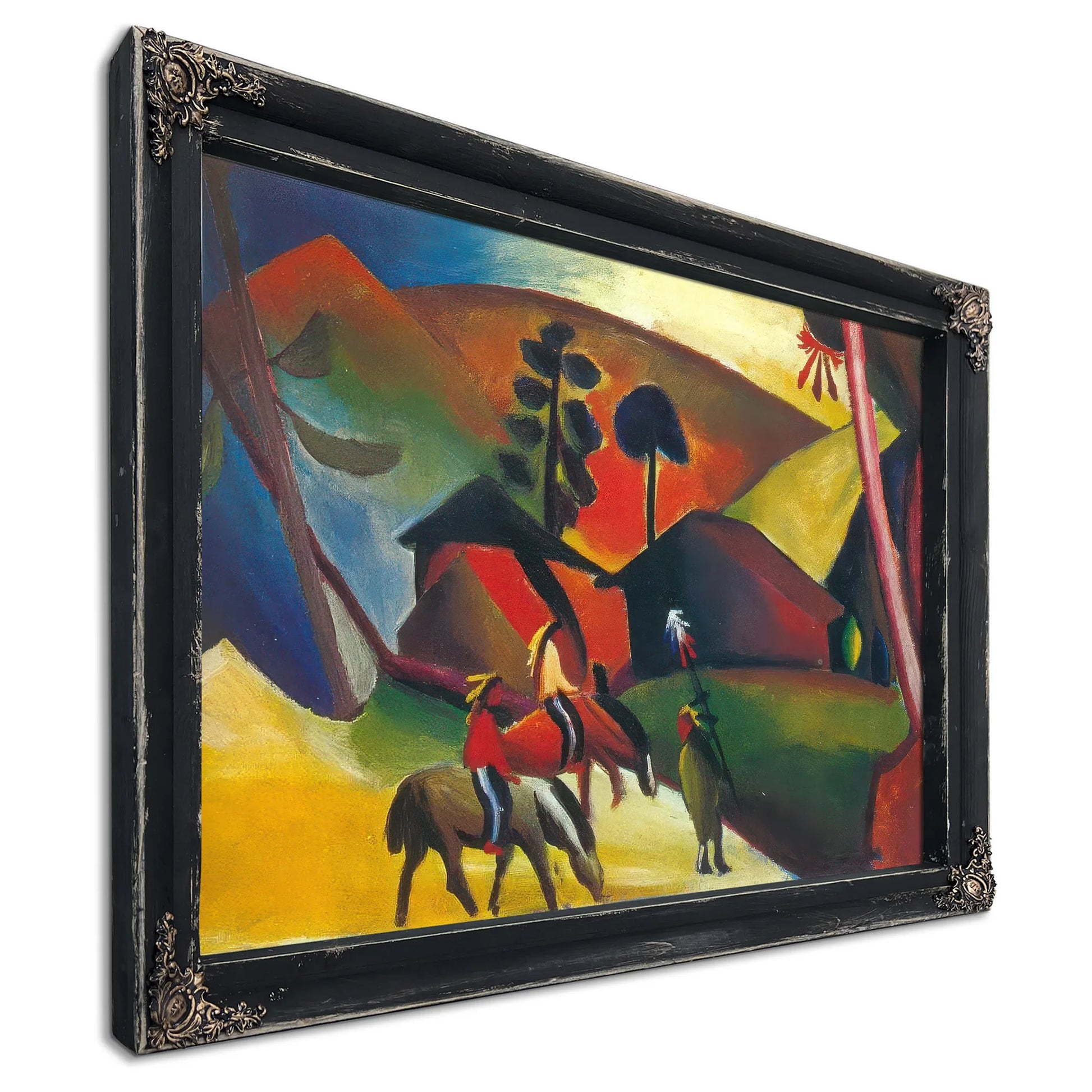 Indian Riding A Horse By August Macke Fine Art Print