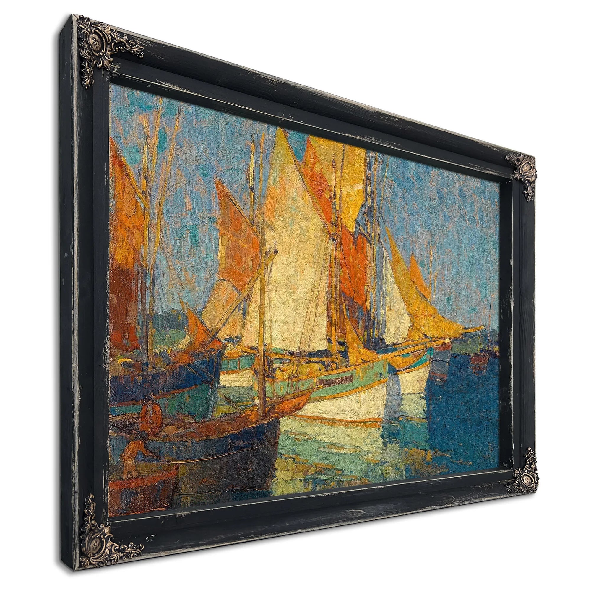 Sunlight On Brittany Boats By Edgar Payne Fine Art Print