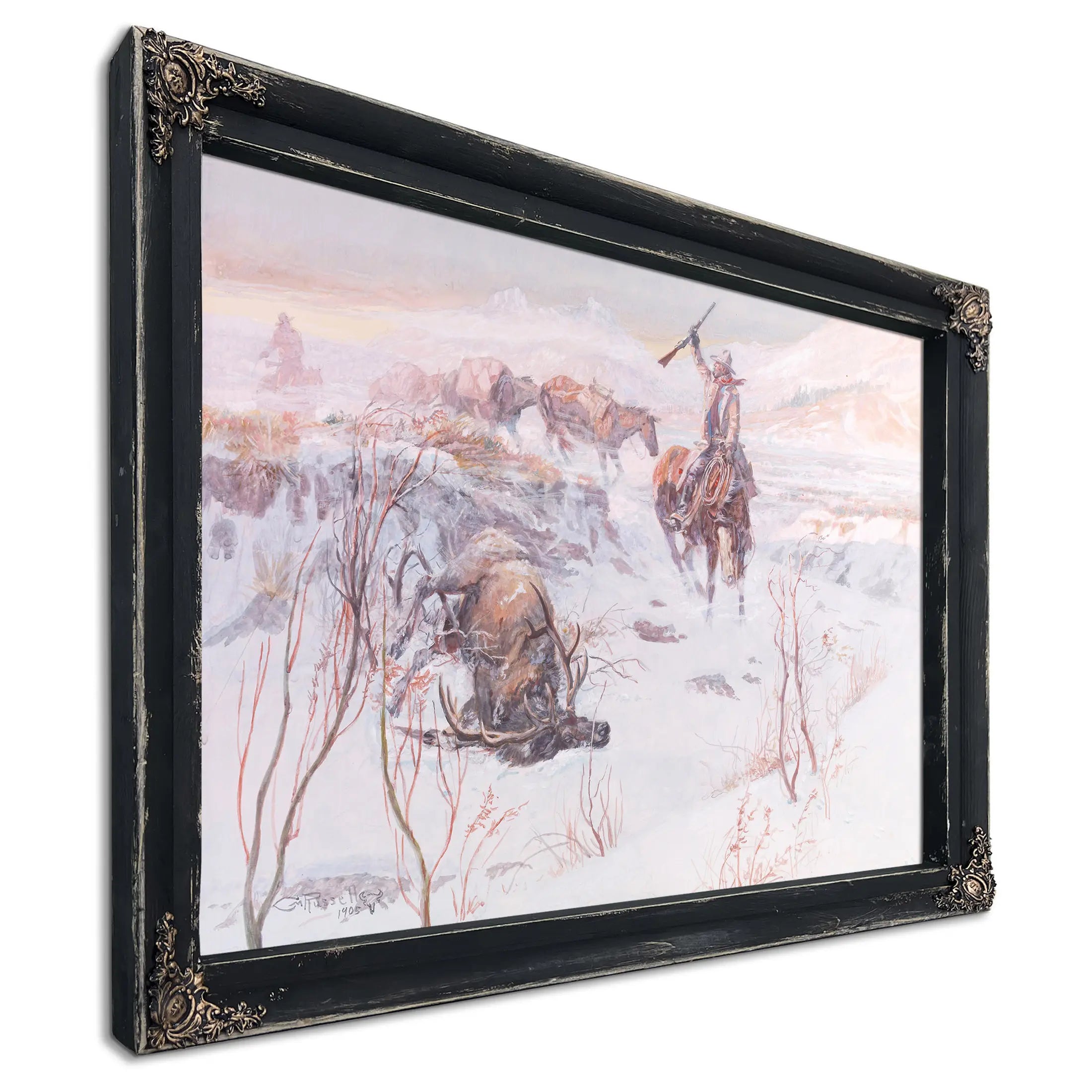 Christmas Dinner For The Men On The Trail by Charles Marion Russell