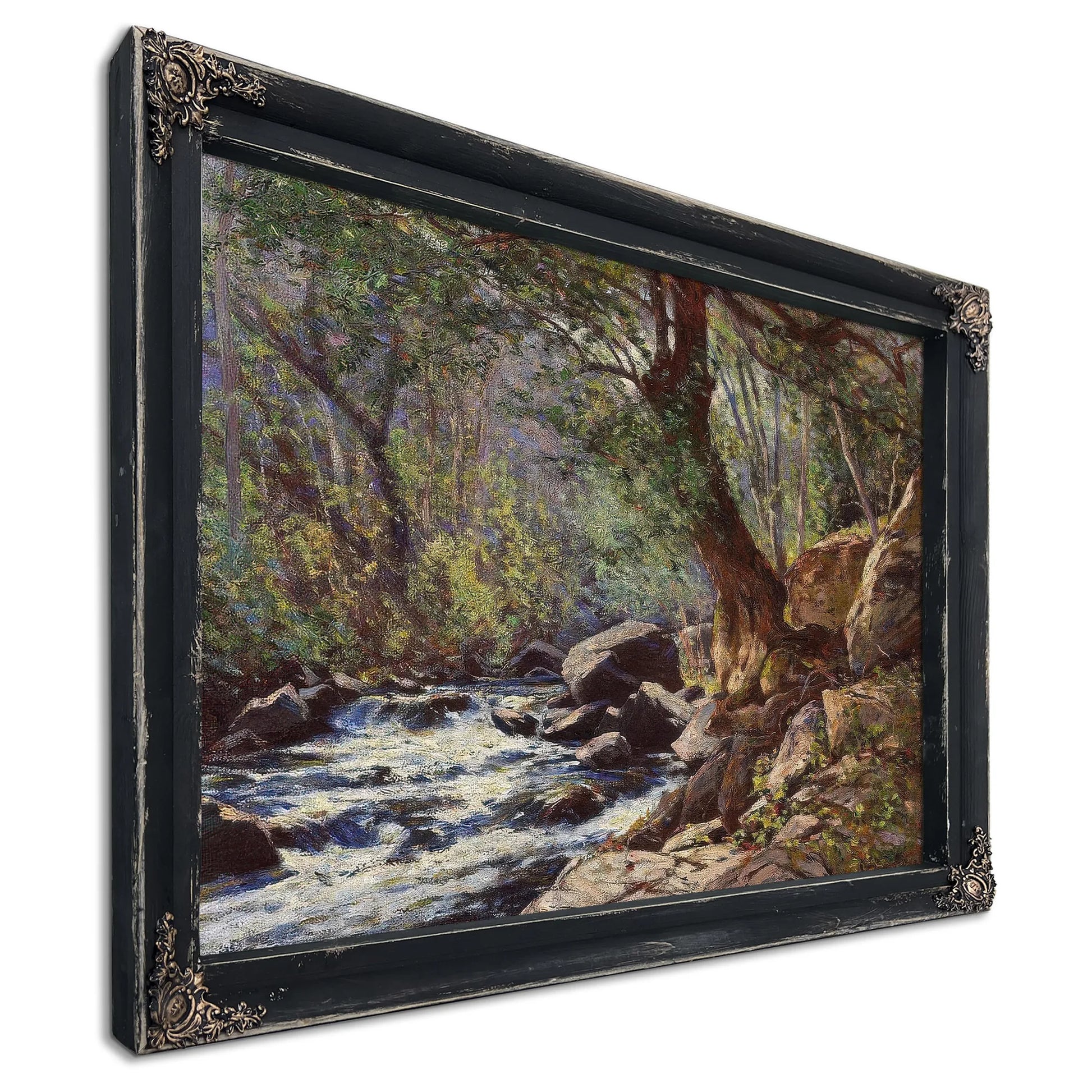 A Tranquil Stream In A Forest Interior By William Wendt Fine Art Print