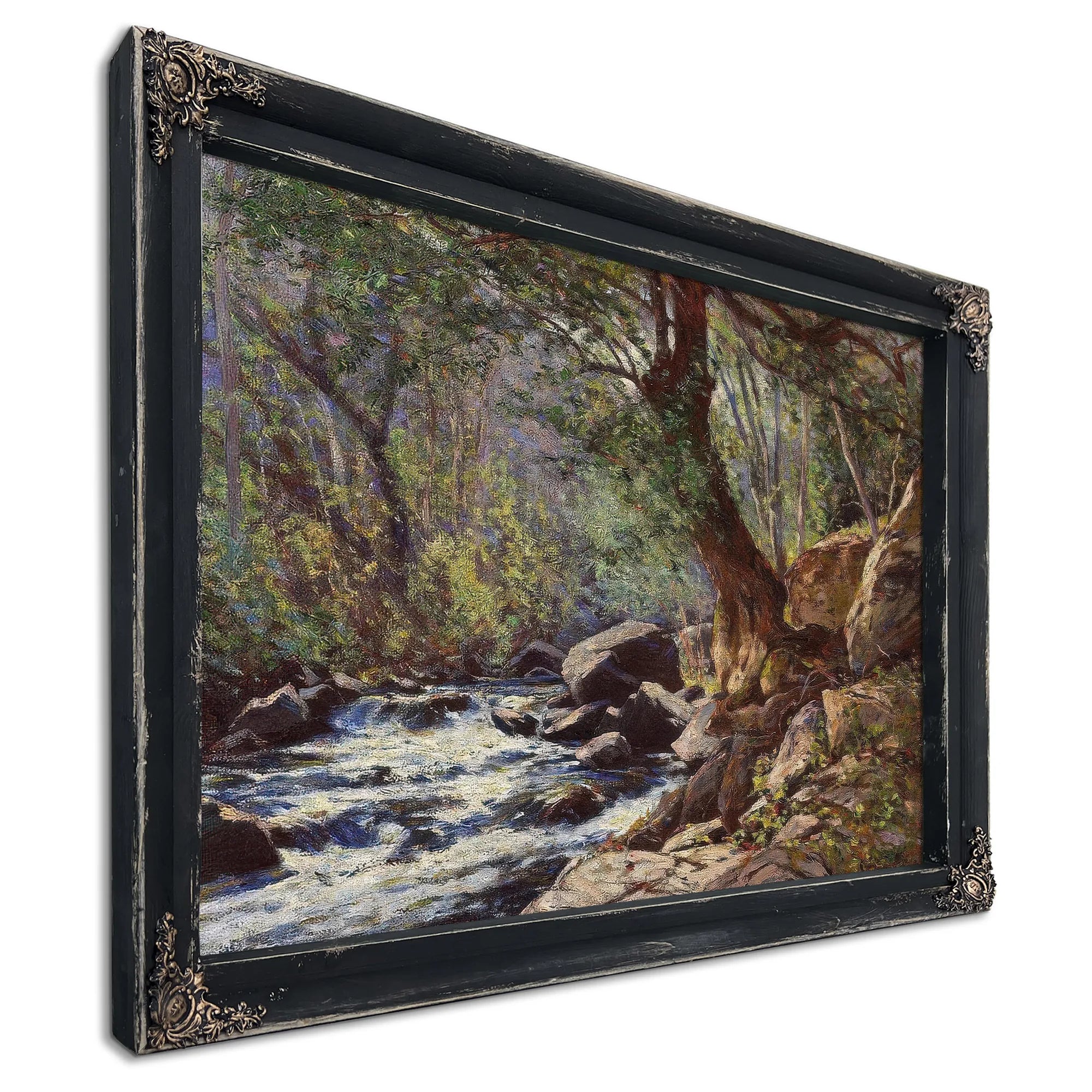A Tranquil Stream In A Forest Interior By William Wendt Fine Art Print