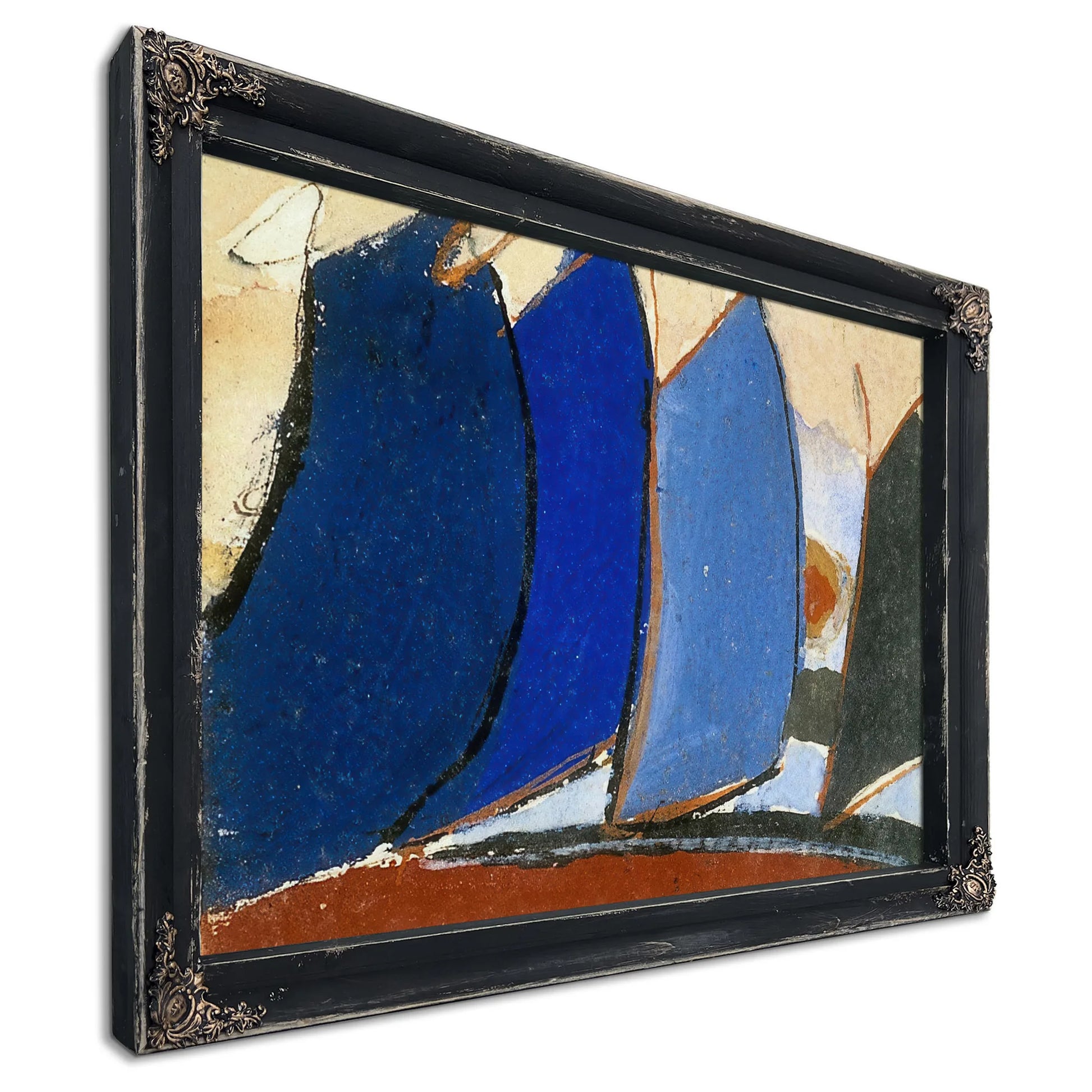 Untitled (Four Blue Gray Sail Like Forms) By Arthur Dove Fine Art Print