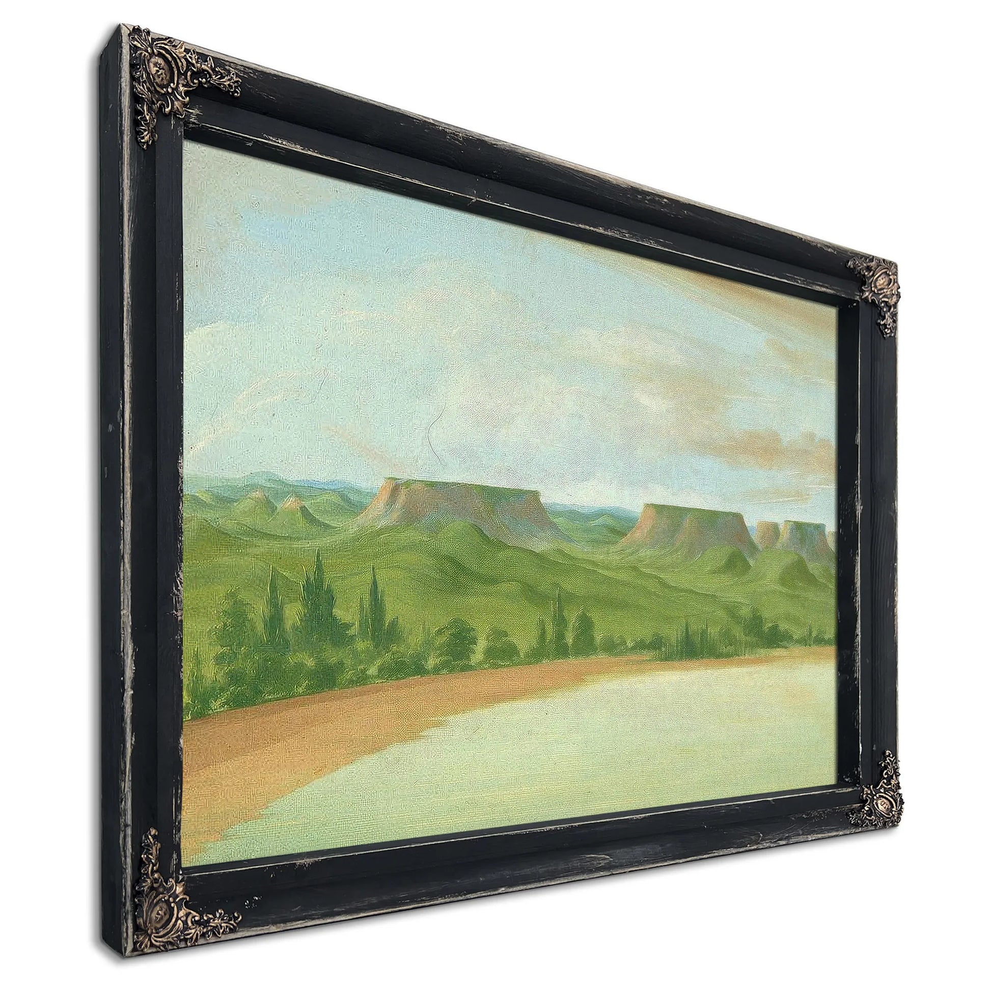 Square Hills, 1200 Miles Above St. Louis By George Catlin Fine Art Print