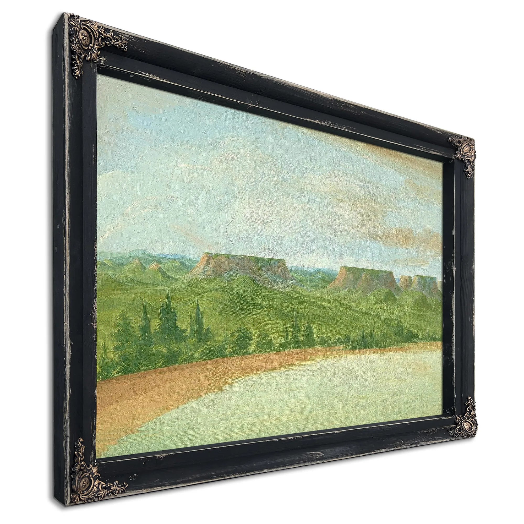 Square Hills, 1200 Miles Above St. Louis By George Catlin Fine Art Print
