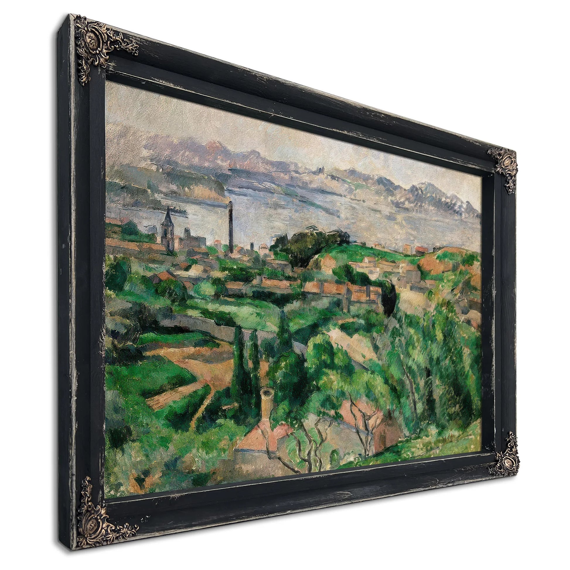 View Of The Gulf Of Marseilles And The Village Of Saint Henri By Paul Cezanne Fine Art Print