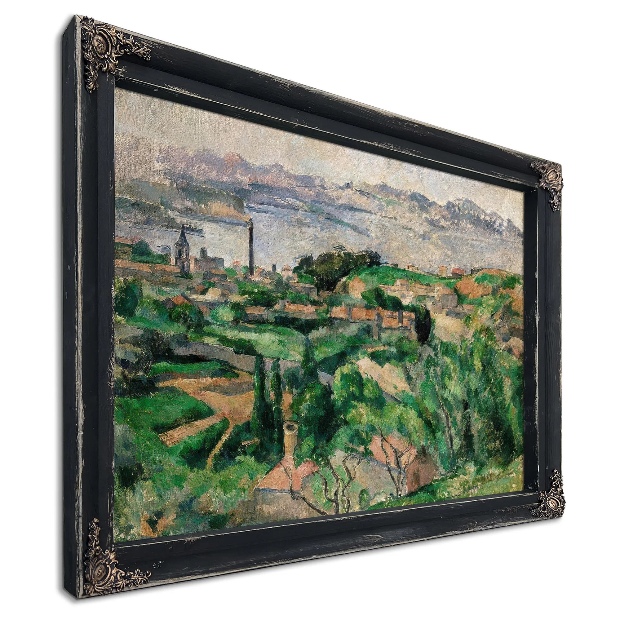 View Of The Gulf Of Marseilles And The Village Of Saint Henri By Paul Cezanne Fine Art Print