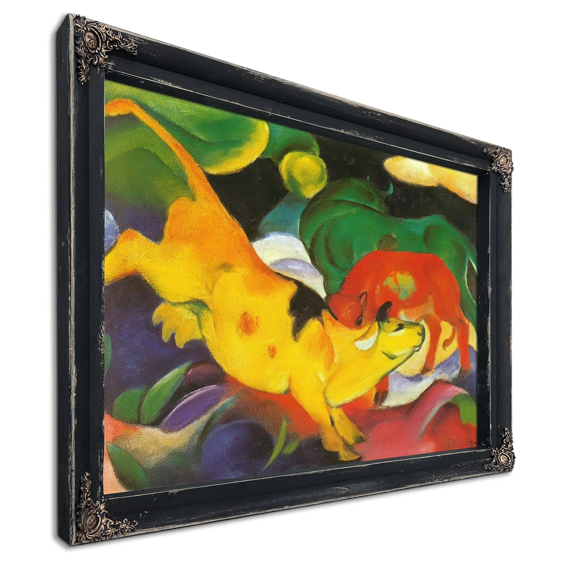 Cows Yellow Red Green By Franz Marc Fine Art Print