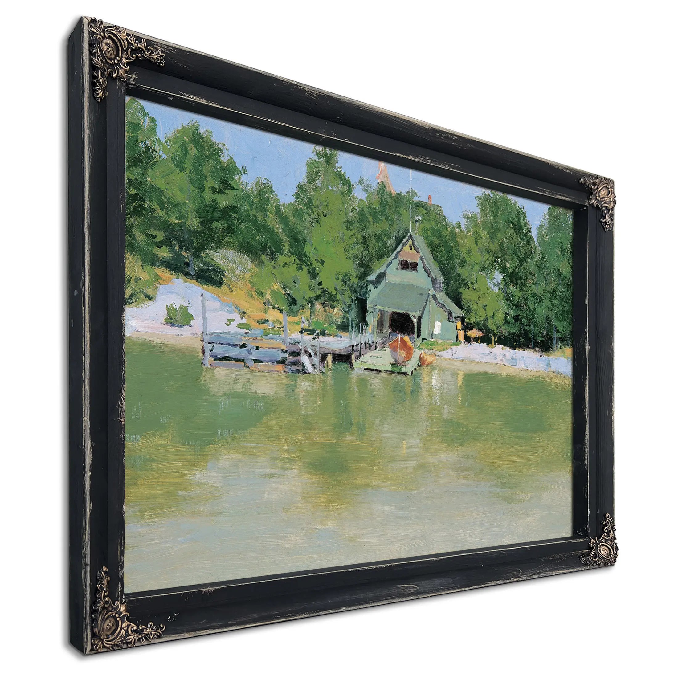 Boat House At Ingleneuk by Frederic Remington