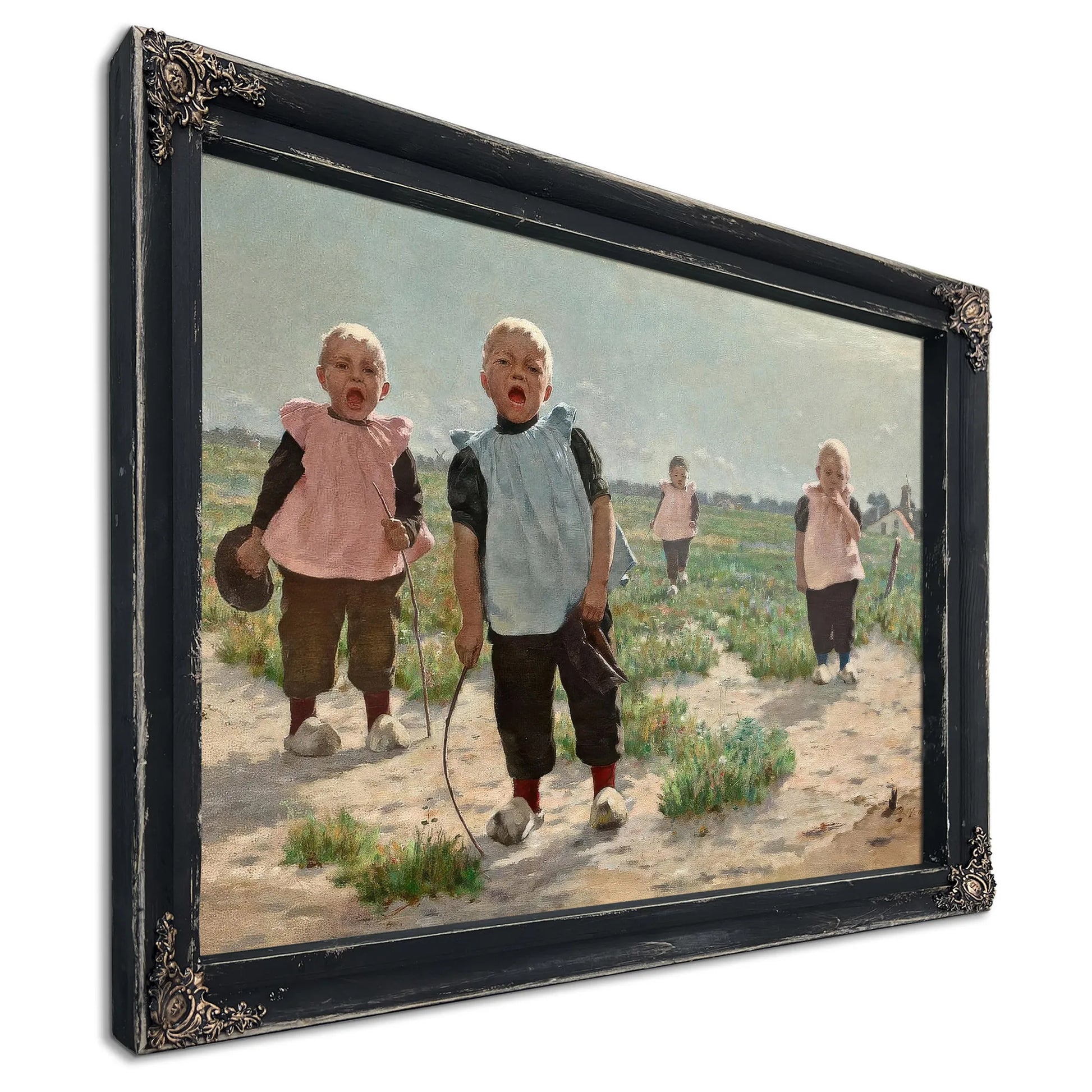 Gamins Hollandais By Walter Macewen Fine Art Print