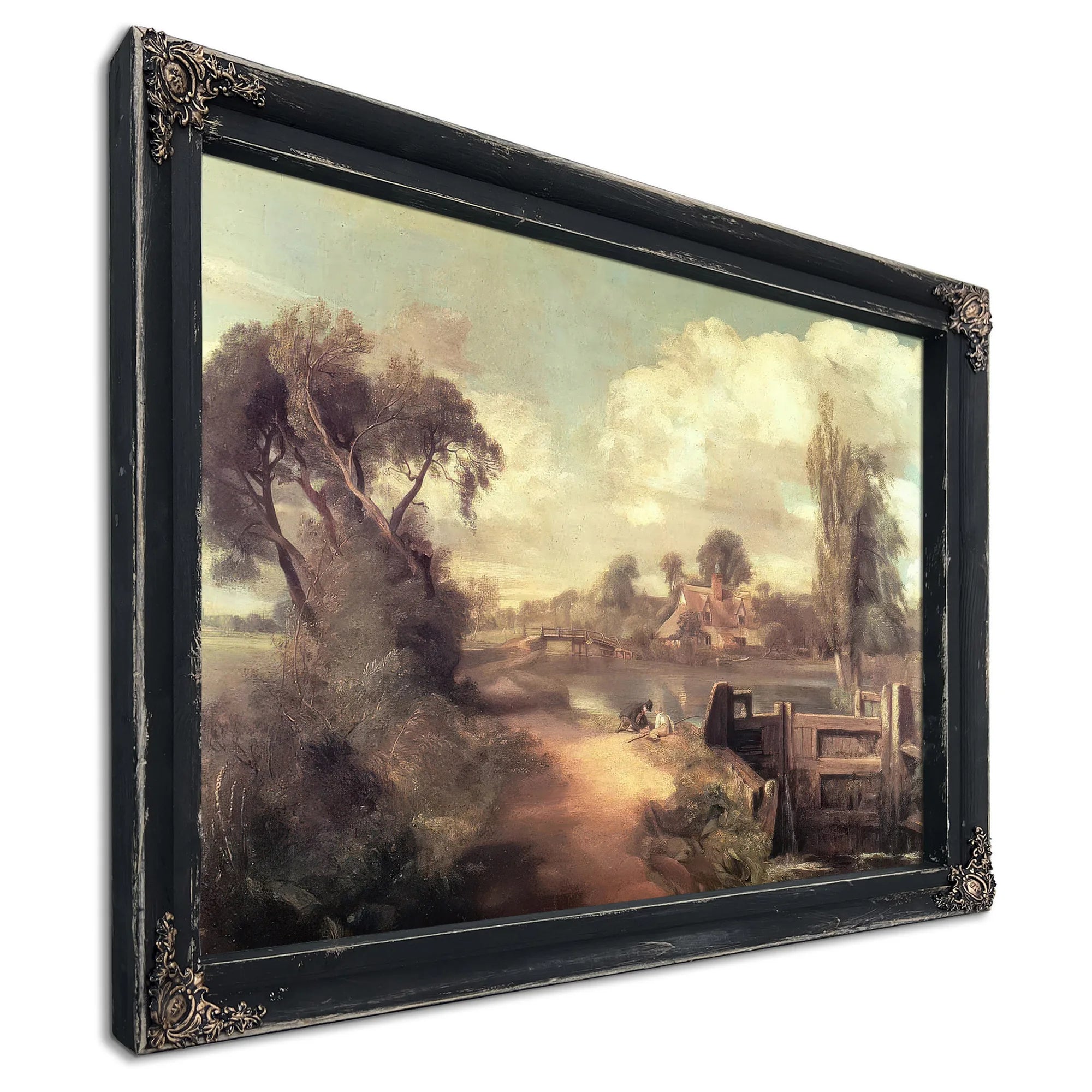 Landscape Boys Fishing By John Constable Fine Art Print