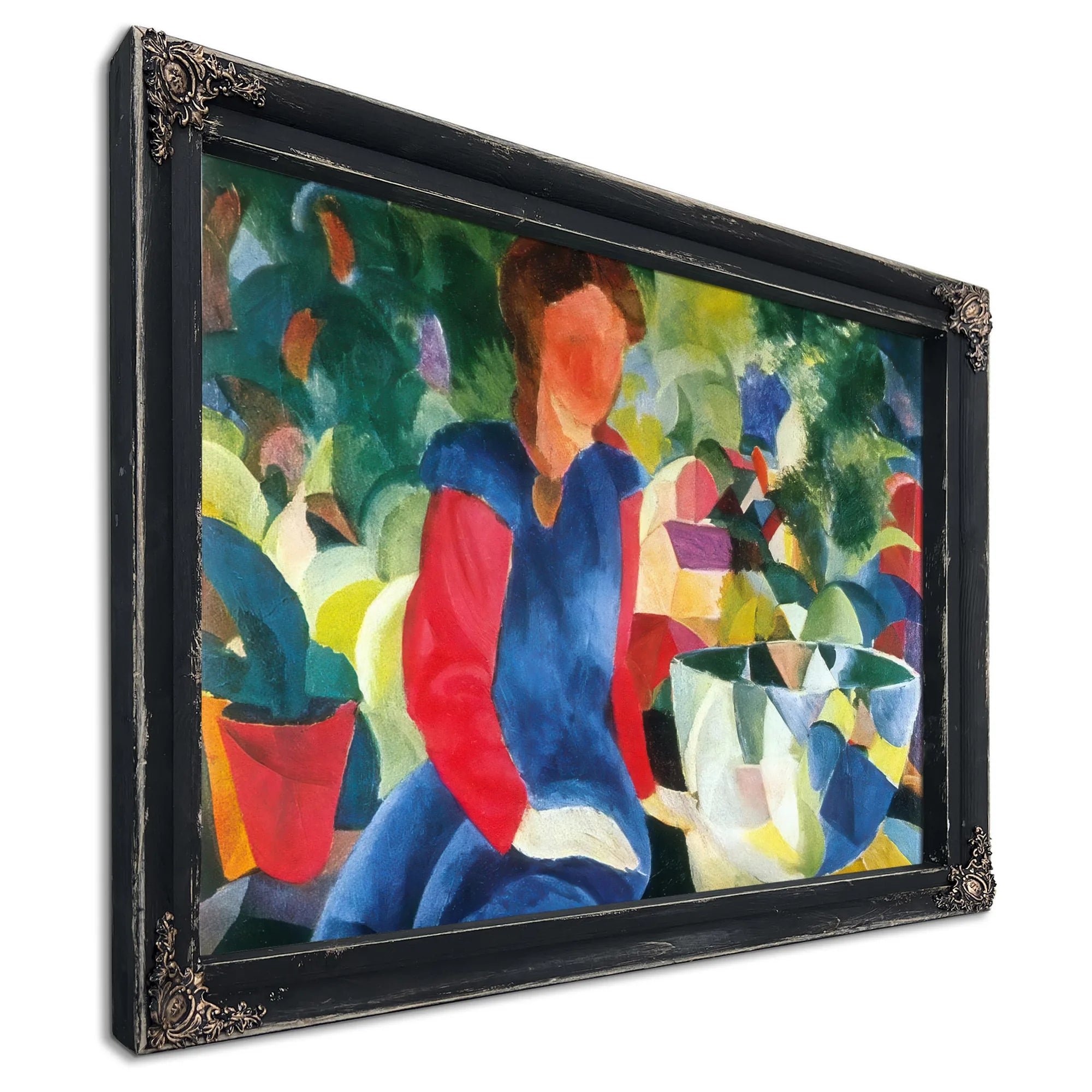 Girl With A Fishbowl By August Macke Fine Art Print