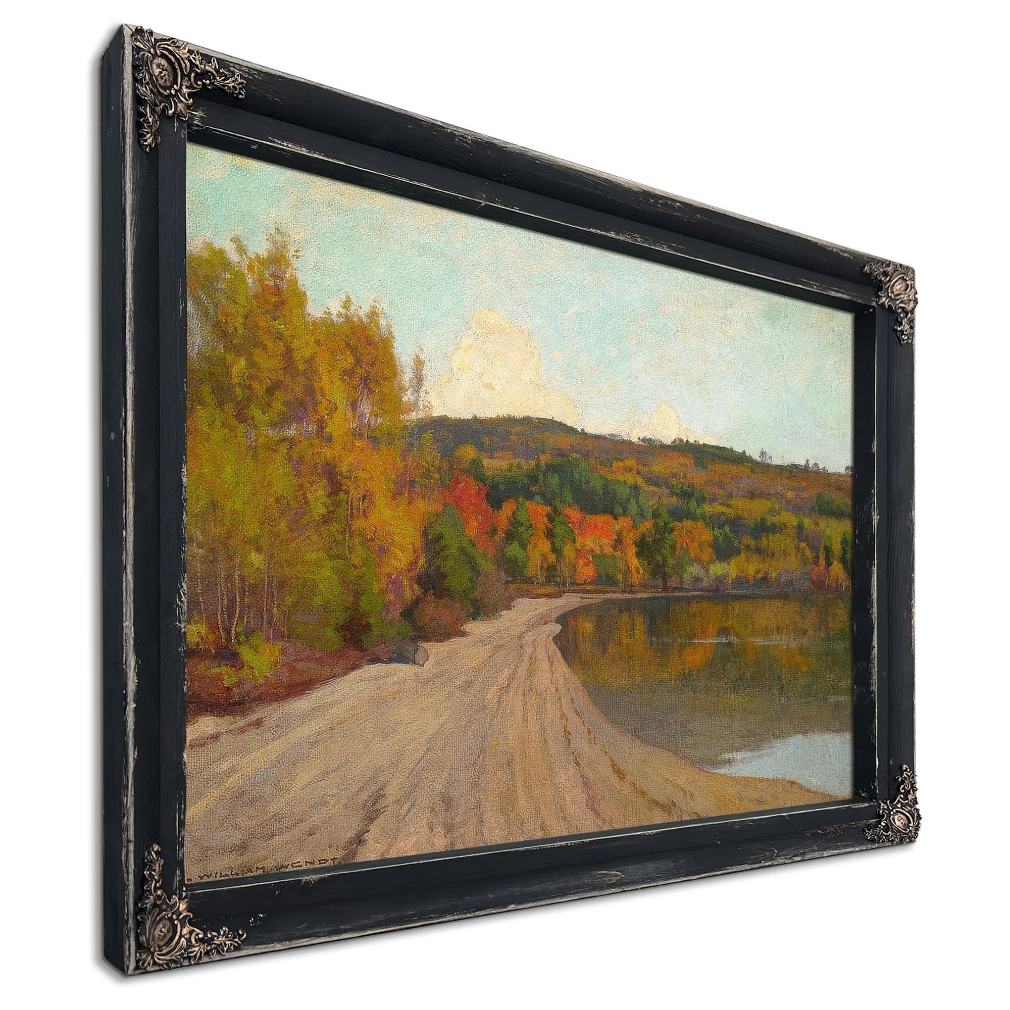 Reflections Along A Lake's Edge By William Wendt Fine Art Print