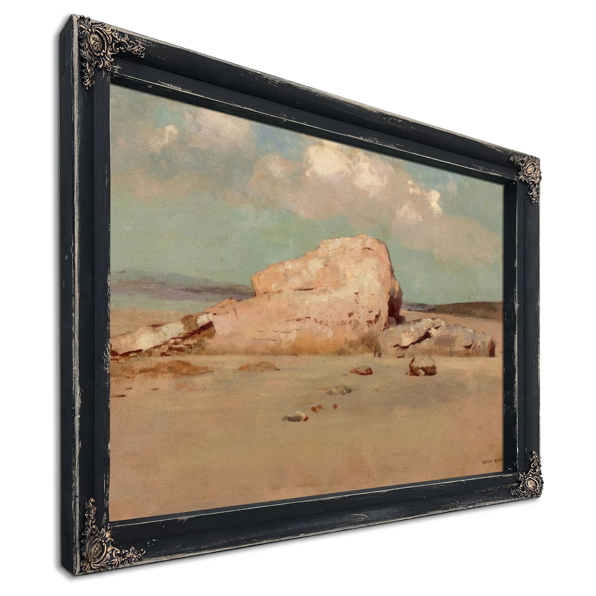 Rocks On The Beach By Odilon Redon Fine Art Print