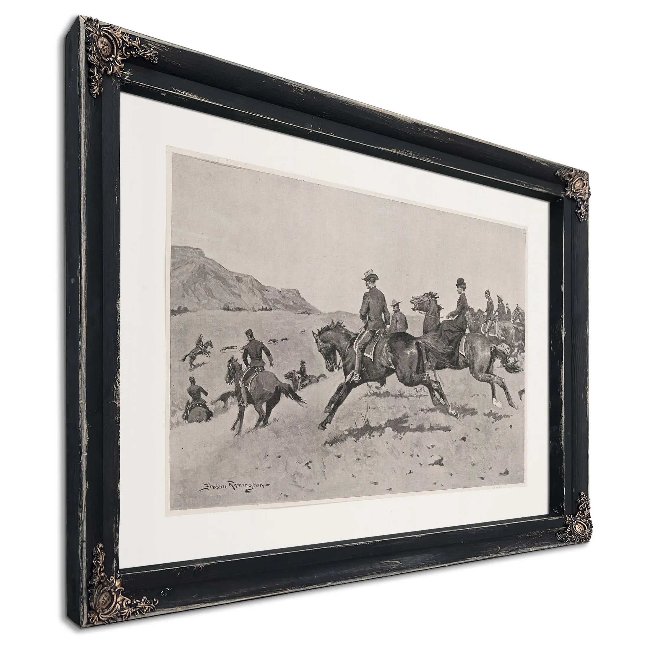 Winter Pastimes At An Armys Post In The Southwest A Run With The Hounds by Frederic Remington