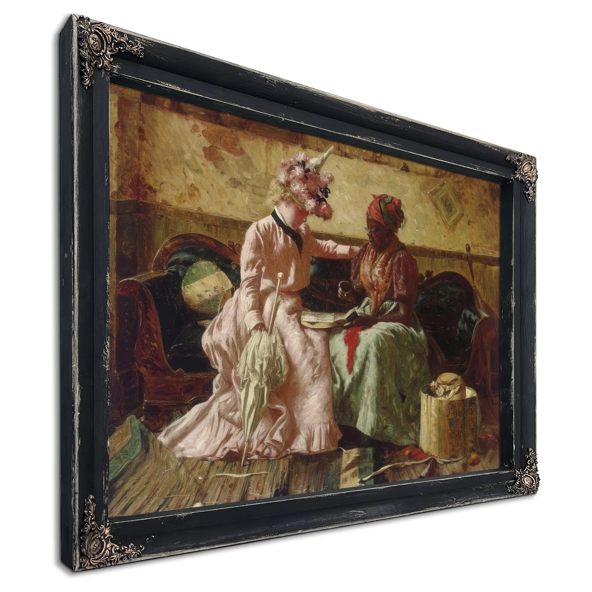 Reading The Cards By Harry Roseland Fine Art Print