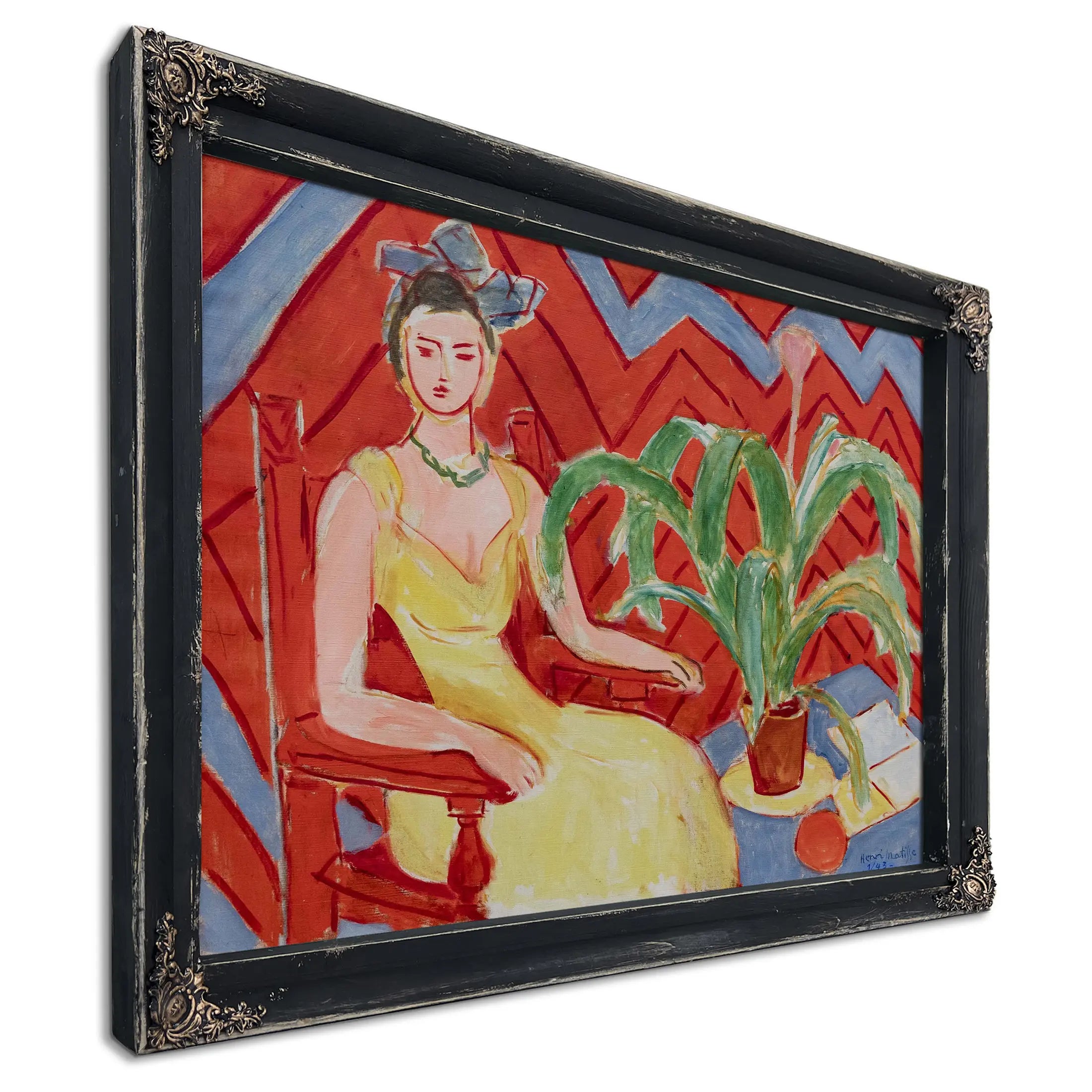 Woman In Yellow And Blue With Hyacinths by Henri Matisse