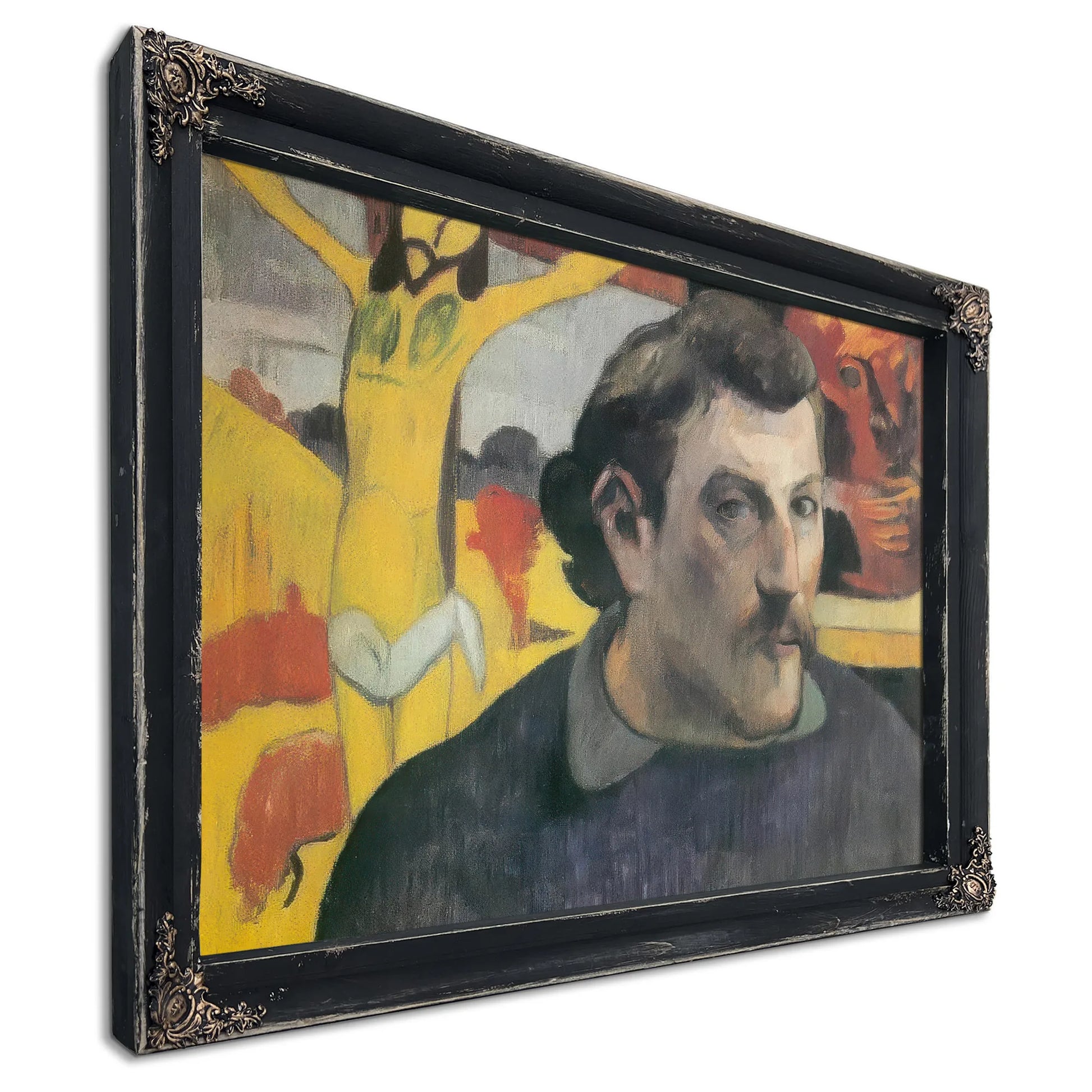 Self Portrait With The Yellow Christ By Paul Gauguin Fine Art Print