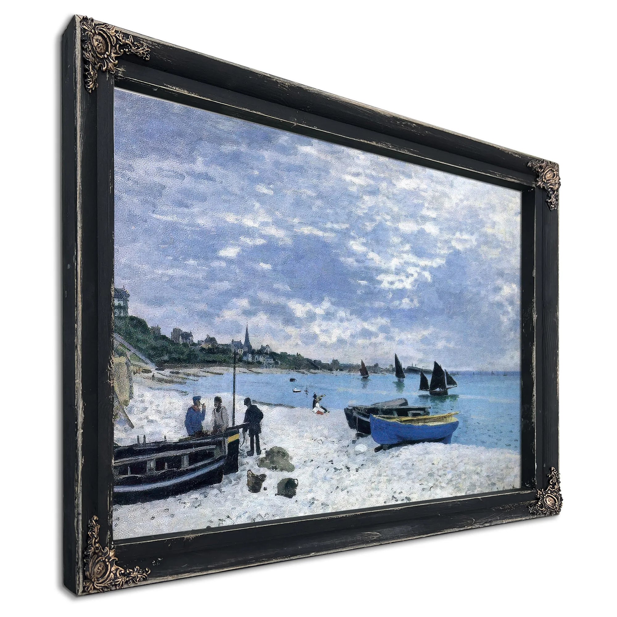 The Beach At Sainte Adresse 1867 By Claude Monet Fine Art Print
