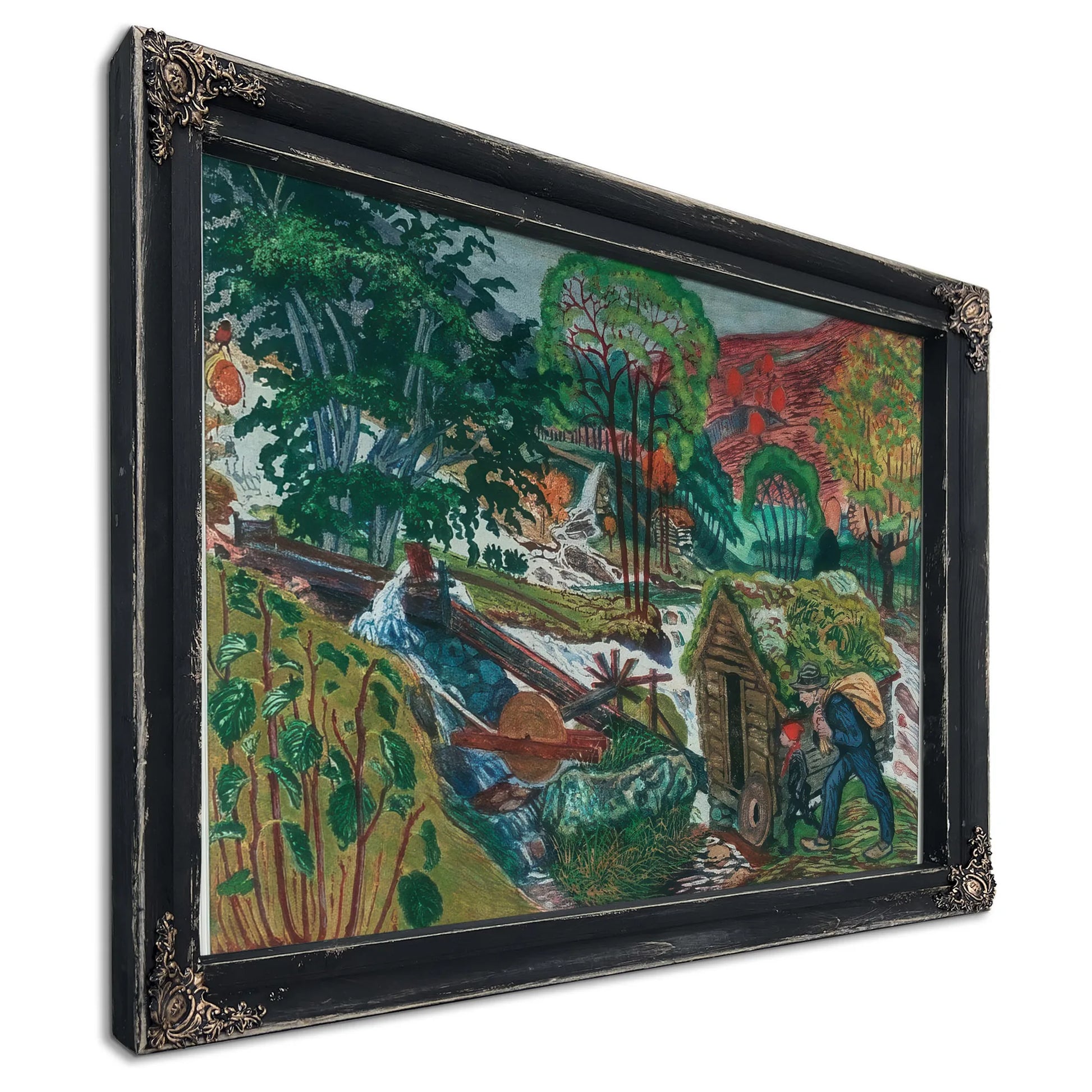 Milling Weather (Woodcut) By Nicolai Astrup Fine Art Print