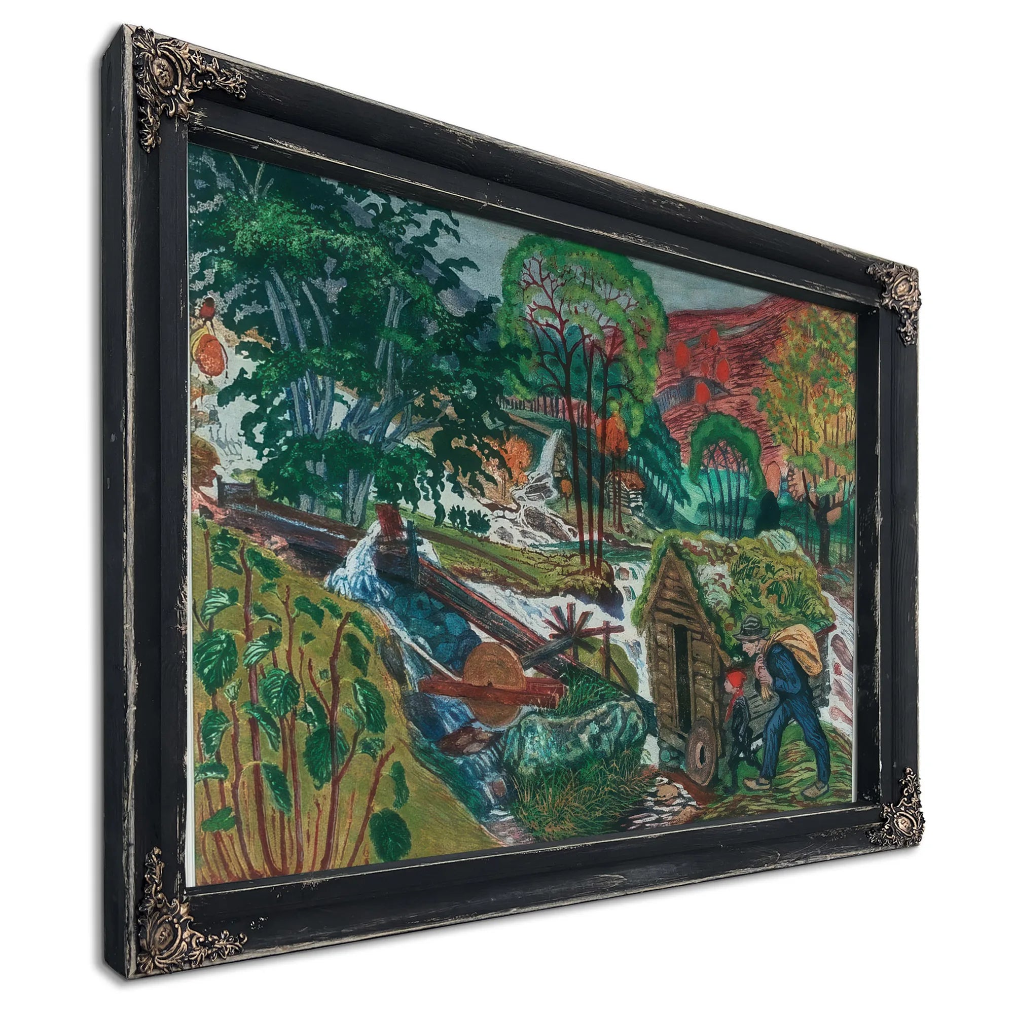Milling Weather (Woodcut) By Nicolai Astrup Fine Art Print