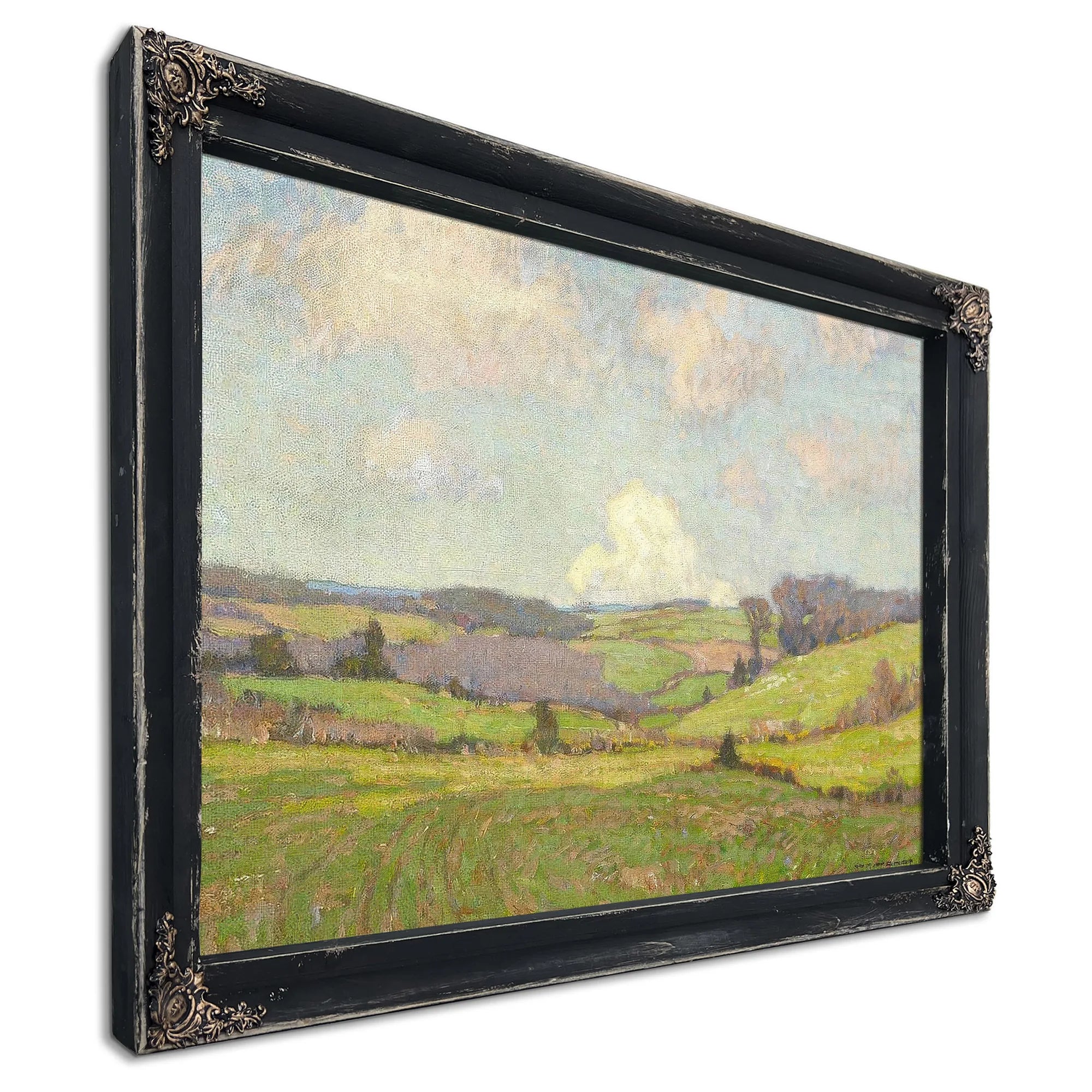 Passing Clouds Over Open Fields By William Wendt Fine Art Print