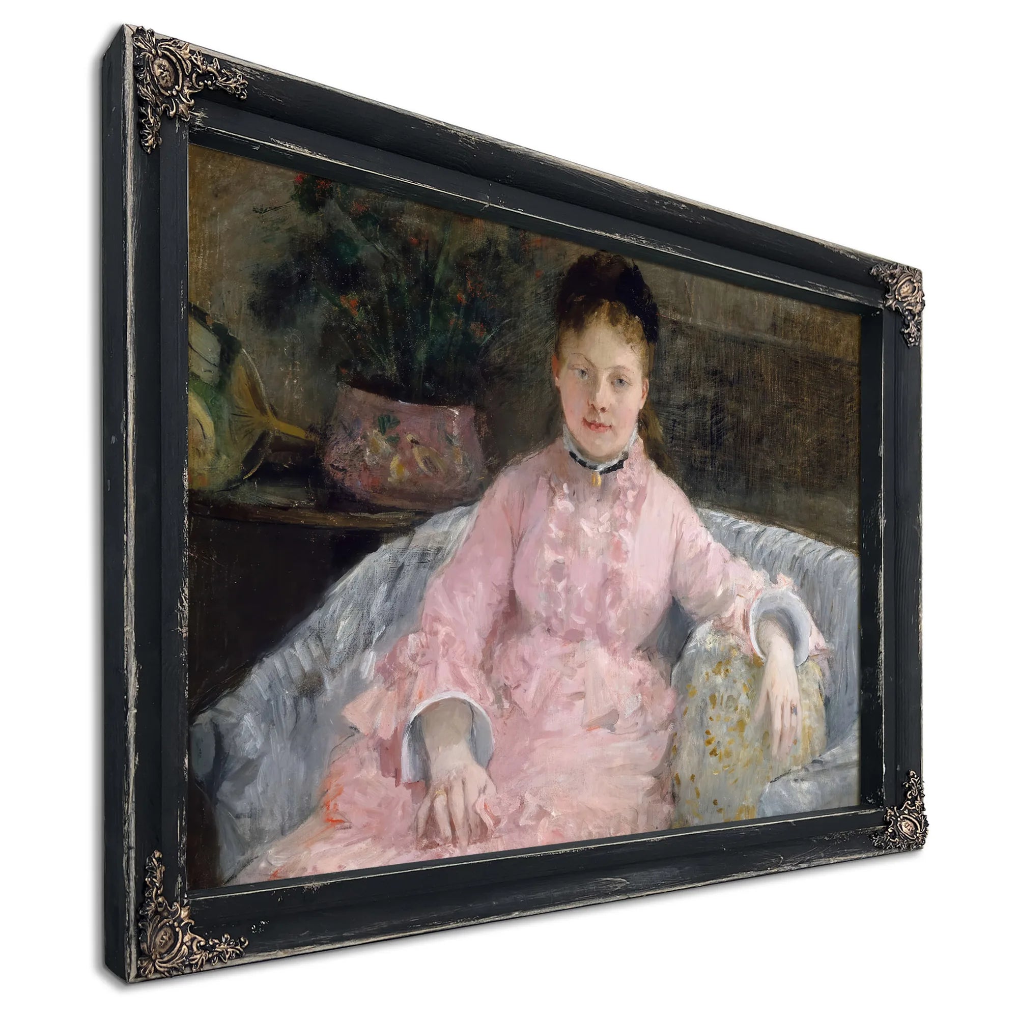 The Pink Dress Albertie Marguerite Carre Later Madame Ferdinand Henri Himmes by Berthe Morisot Fine Art Print