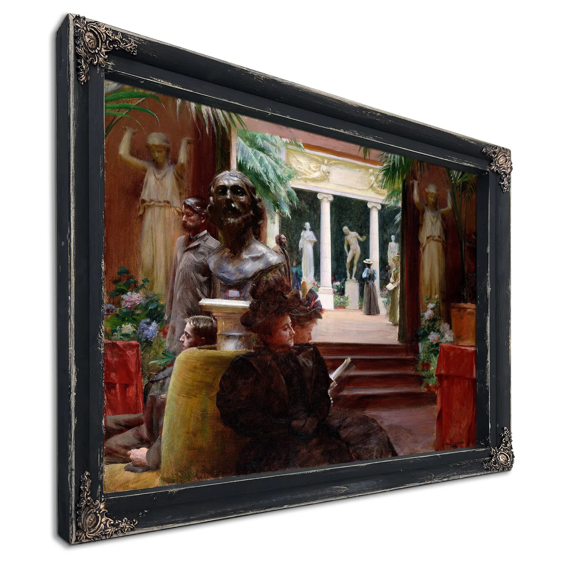 At The Sculpture Exhibition (1895) by Charles Courtney Curran