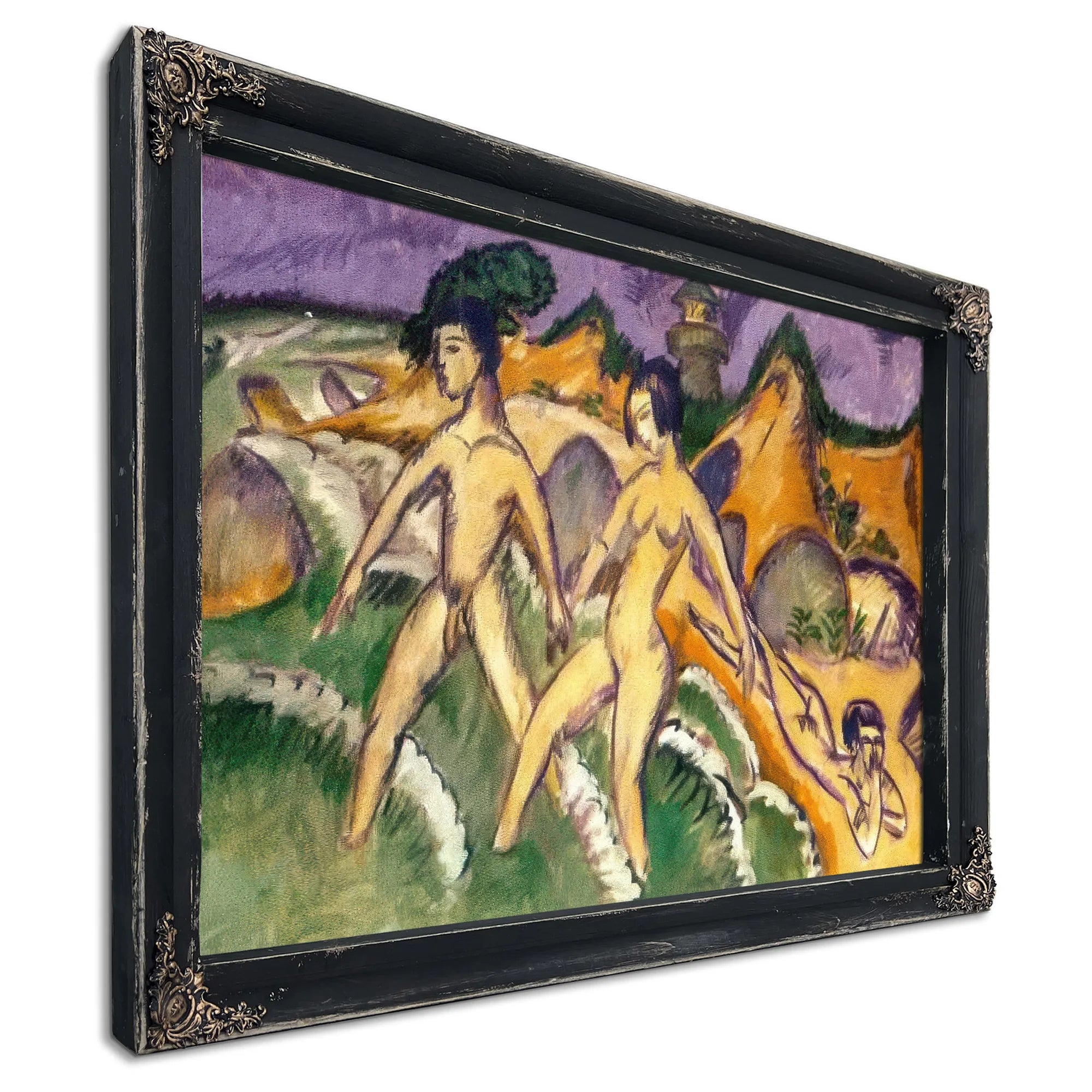 Striding Into The Sea 1912 By Ernst Ludwig Kirchner Fine Art Print