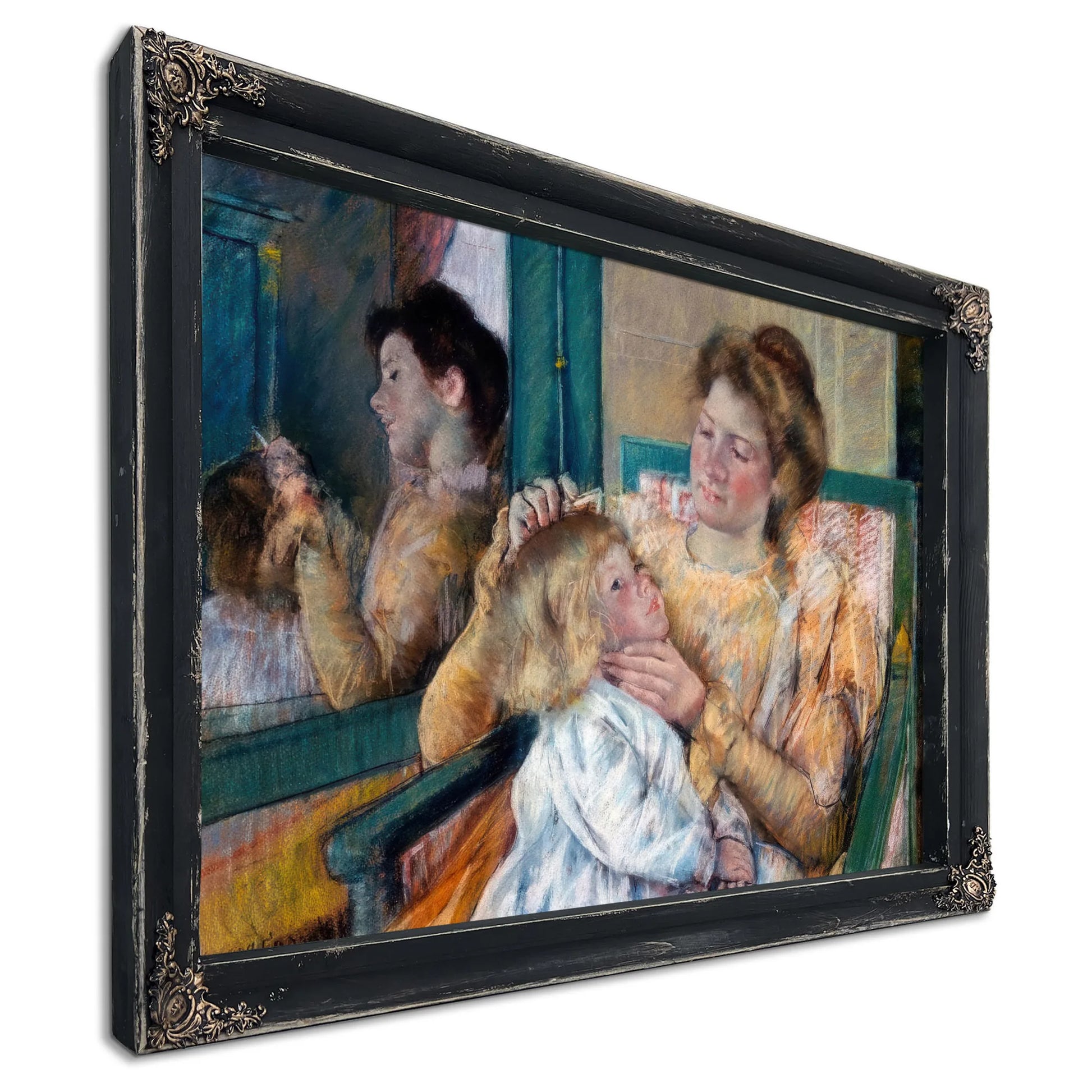 Mother Combing Her Childs Hair (La Toilette) By Mary Cassatt Fine Art Print