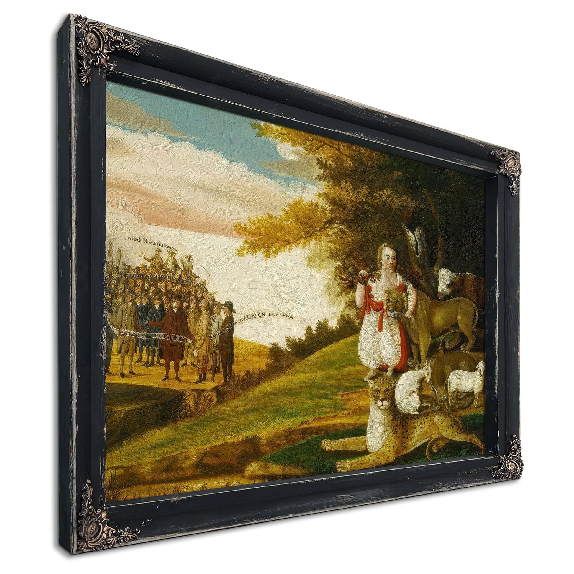 Peaceable Kingdom With Quakers Bearing Banners 1830 By Edward Hicks Fine Art Print