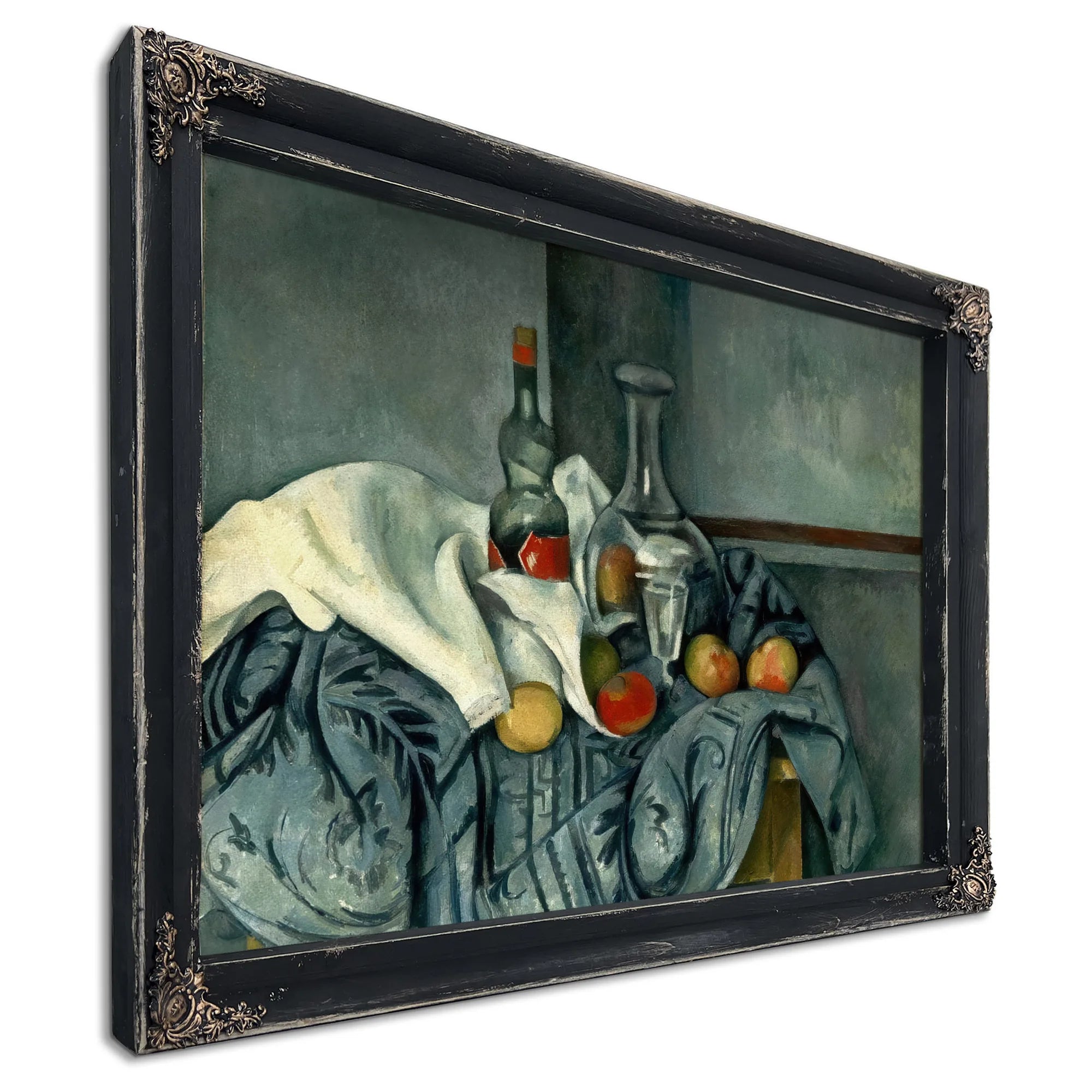 Still Life With Peppermint Bottle By Paul Cezanne Fine Art Print