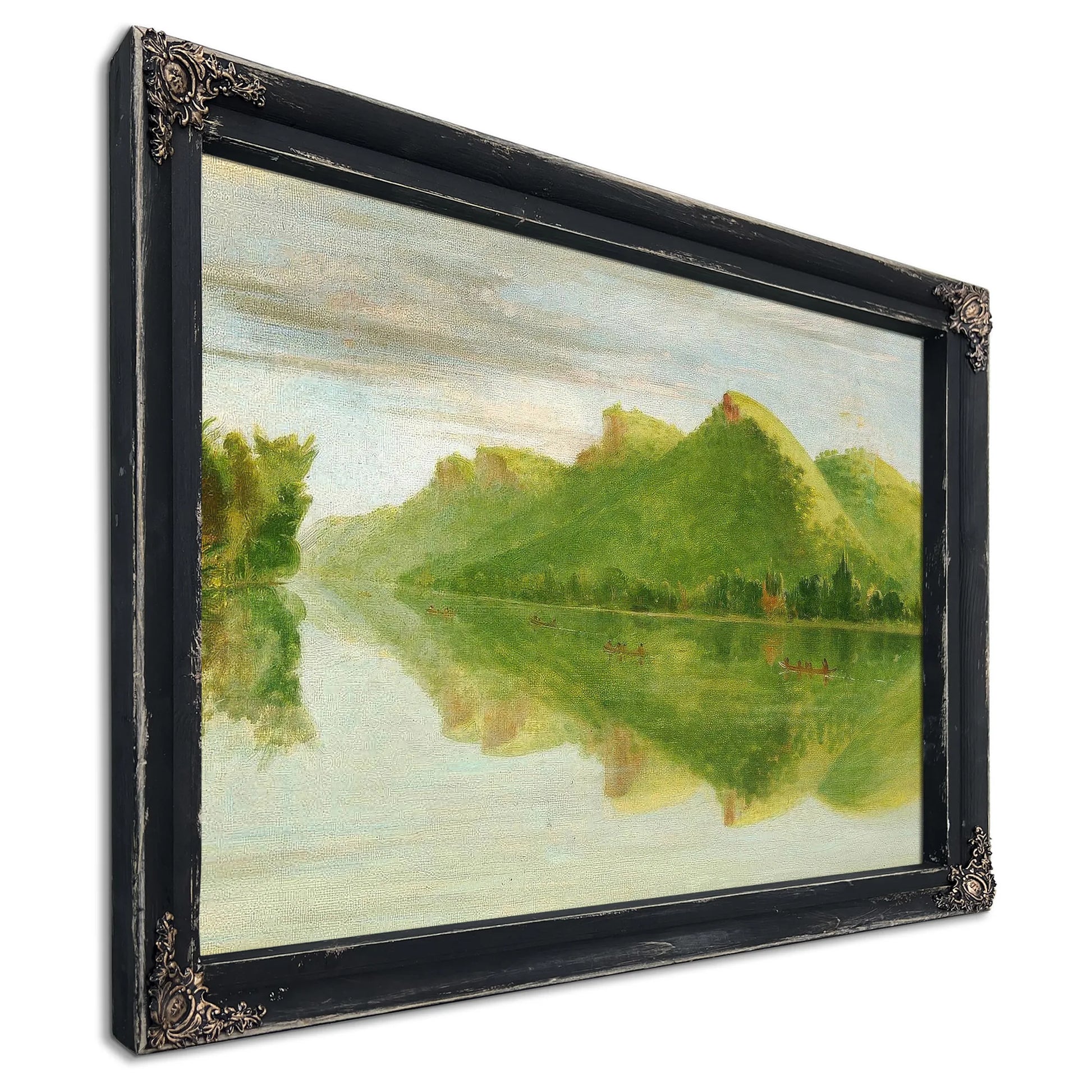 View On The Upper Mississippi, Beautiful Prairie Bluffs By George Catlin Fine Art Print